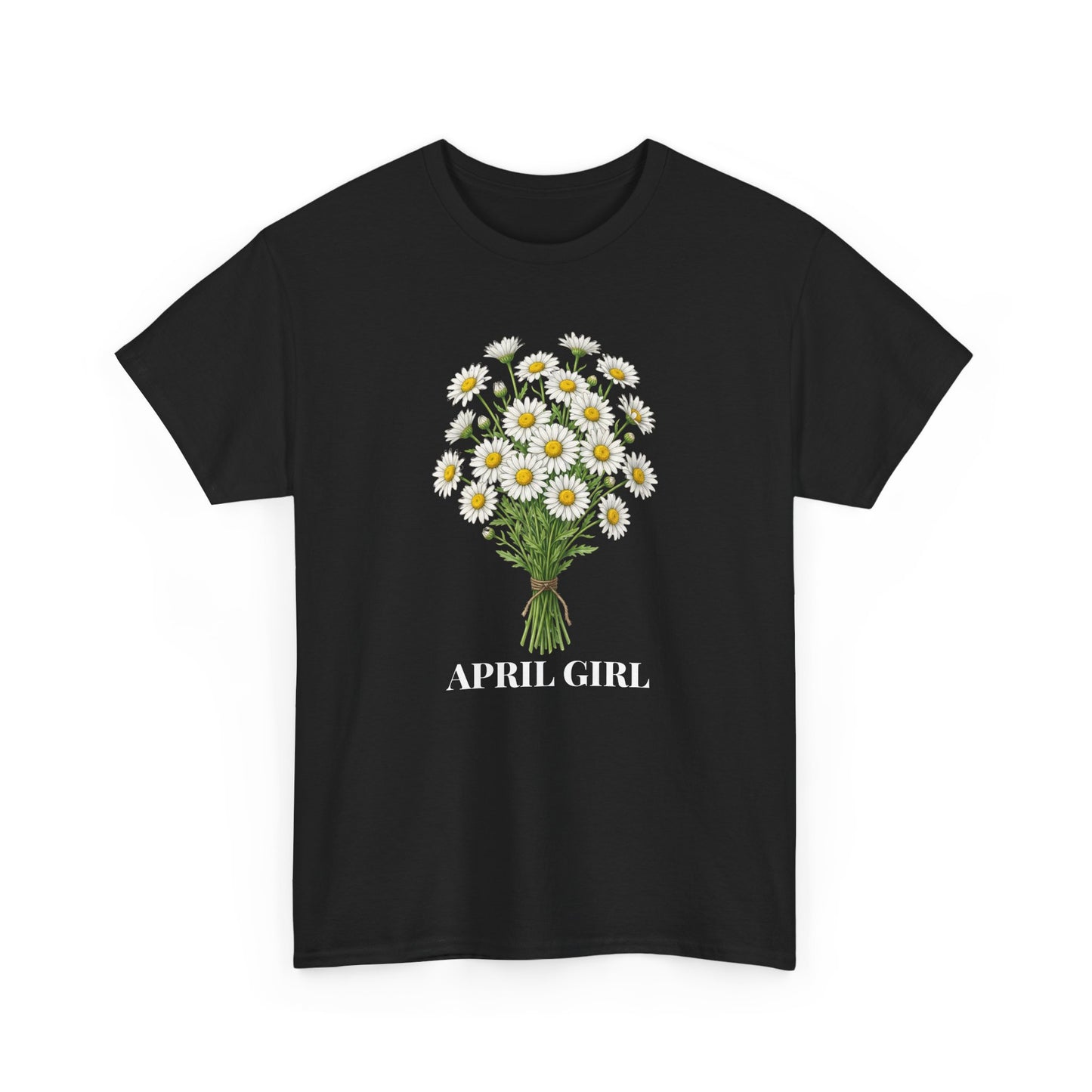 Personalized April Daisy Bouquet T-Shirt – Birth Flower Gift for Her - 14840