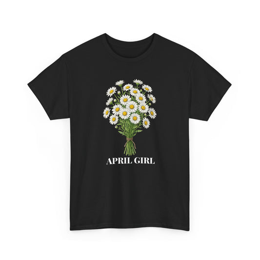 Personalized April Daisy Bouquet T-Shirt – Birth Flower Gift for Her - 14840