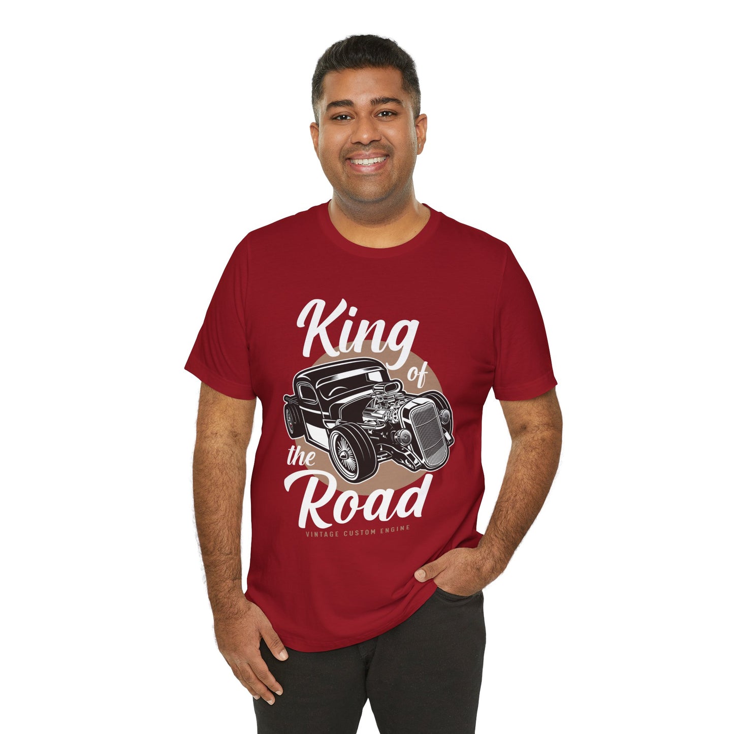 King of the Road, Vintage Custom Engine - Unisex Jersey Short Sleeve Tee - 13007