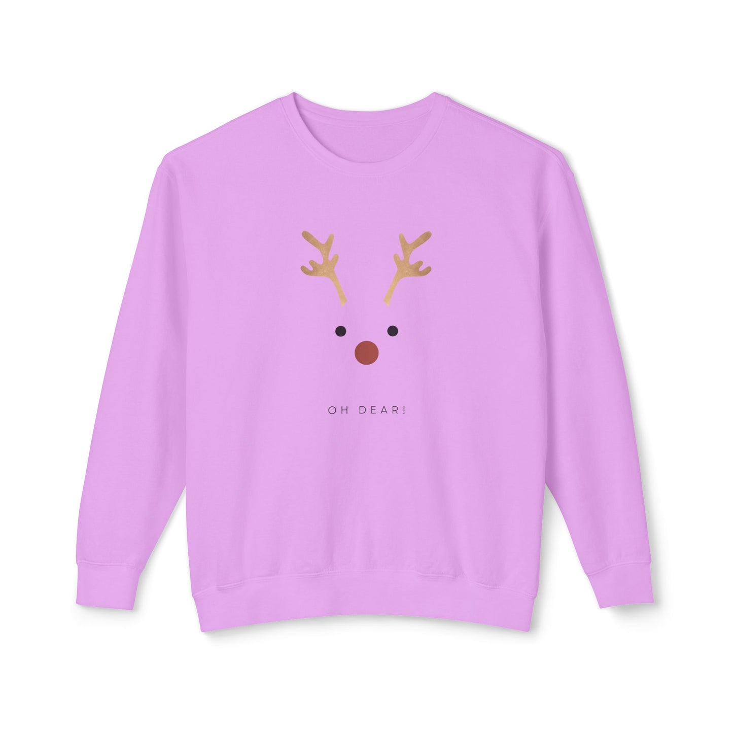 Reindeer, Oh Dear! - Unisex Lightweight Crewneck Sweatshirt - 10486