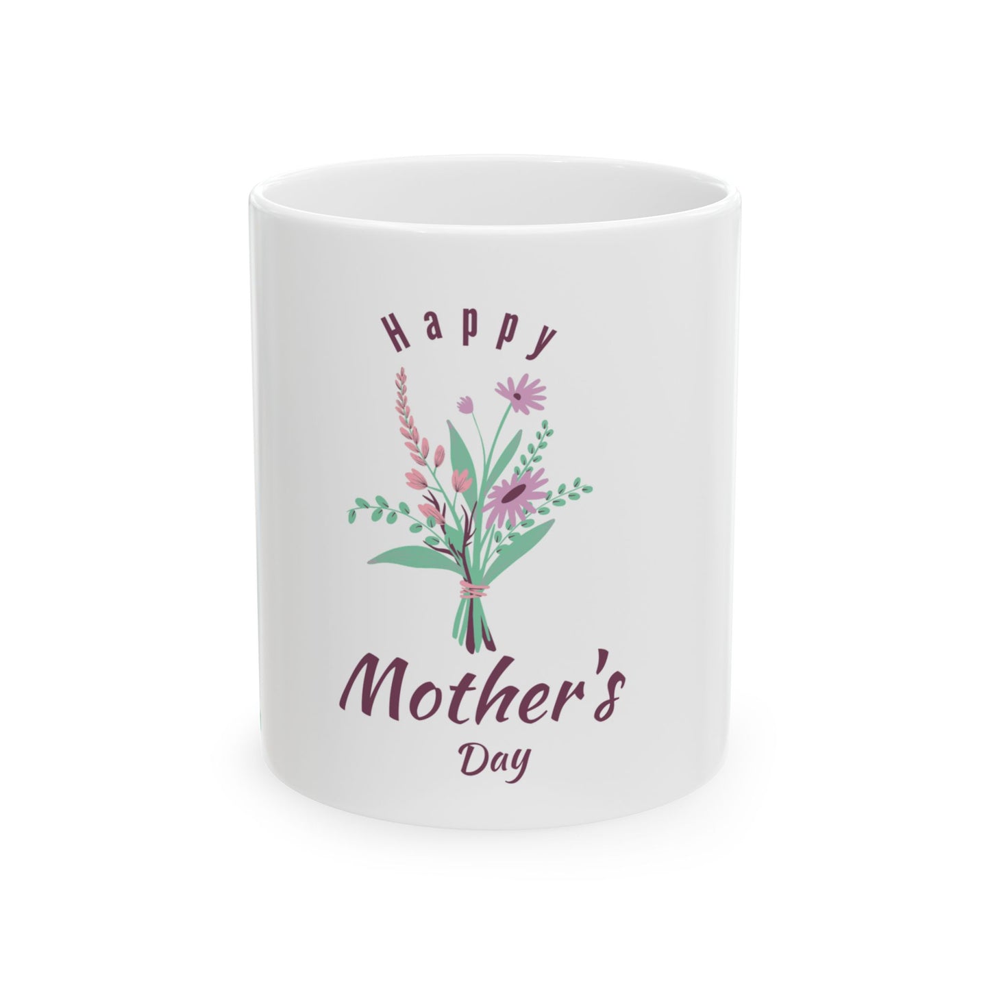 Happy Mother's Day Floral Ceramic Mug - Perfect Gift for Mom - 12582