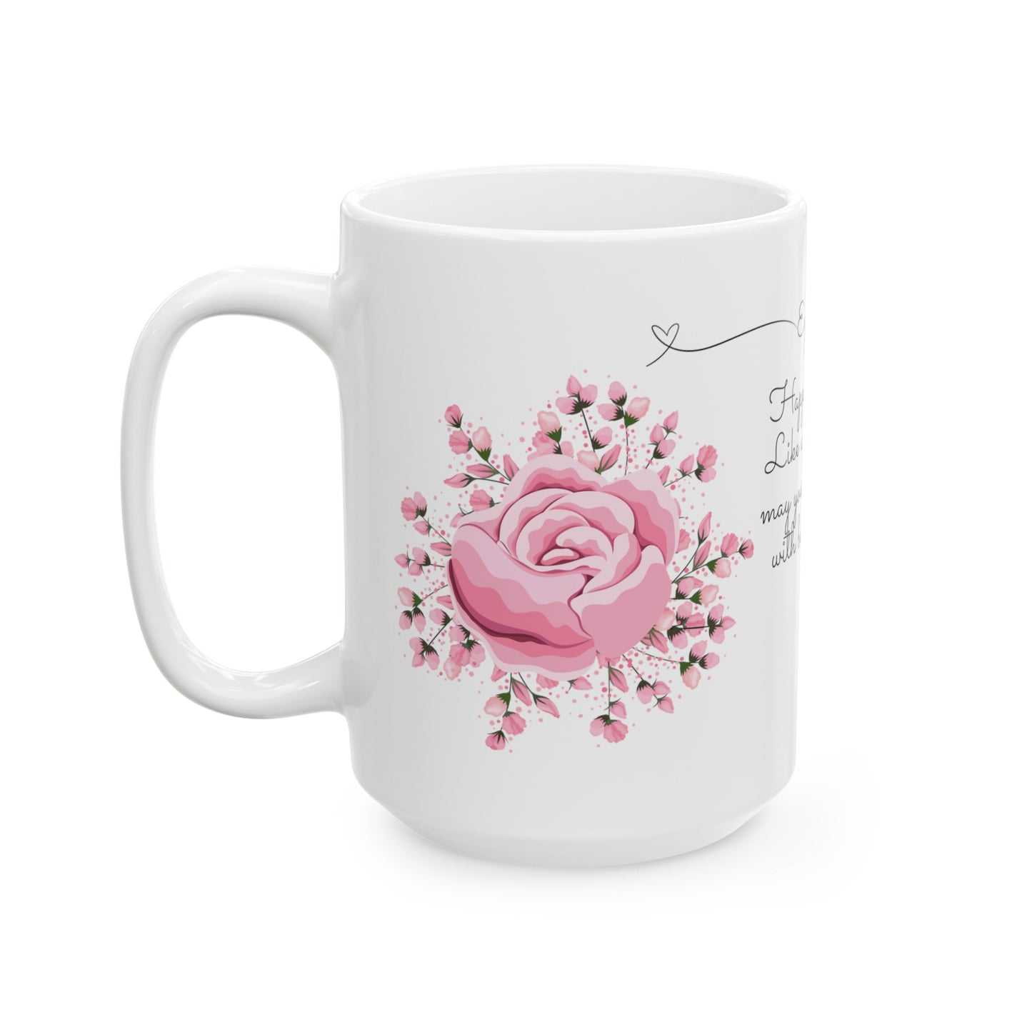 Sweet 16, June, Roses, Customized Ceramic Mug, (11oz, 15oz)