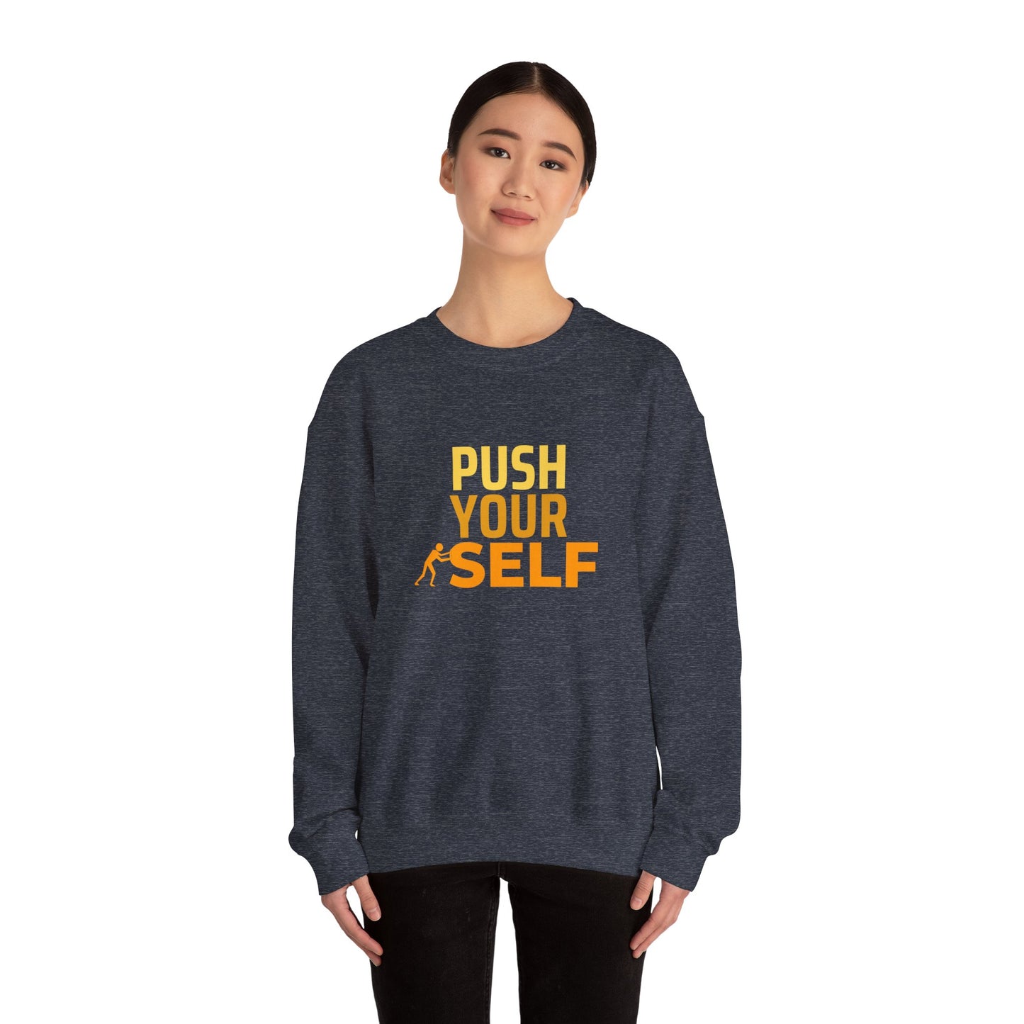 Push Yourself - Unisex Heavy Blend™ Crewneck Sweatshirt - 10591