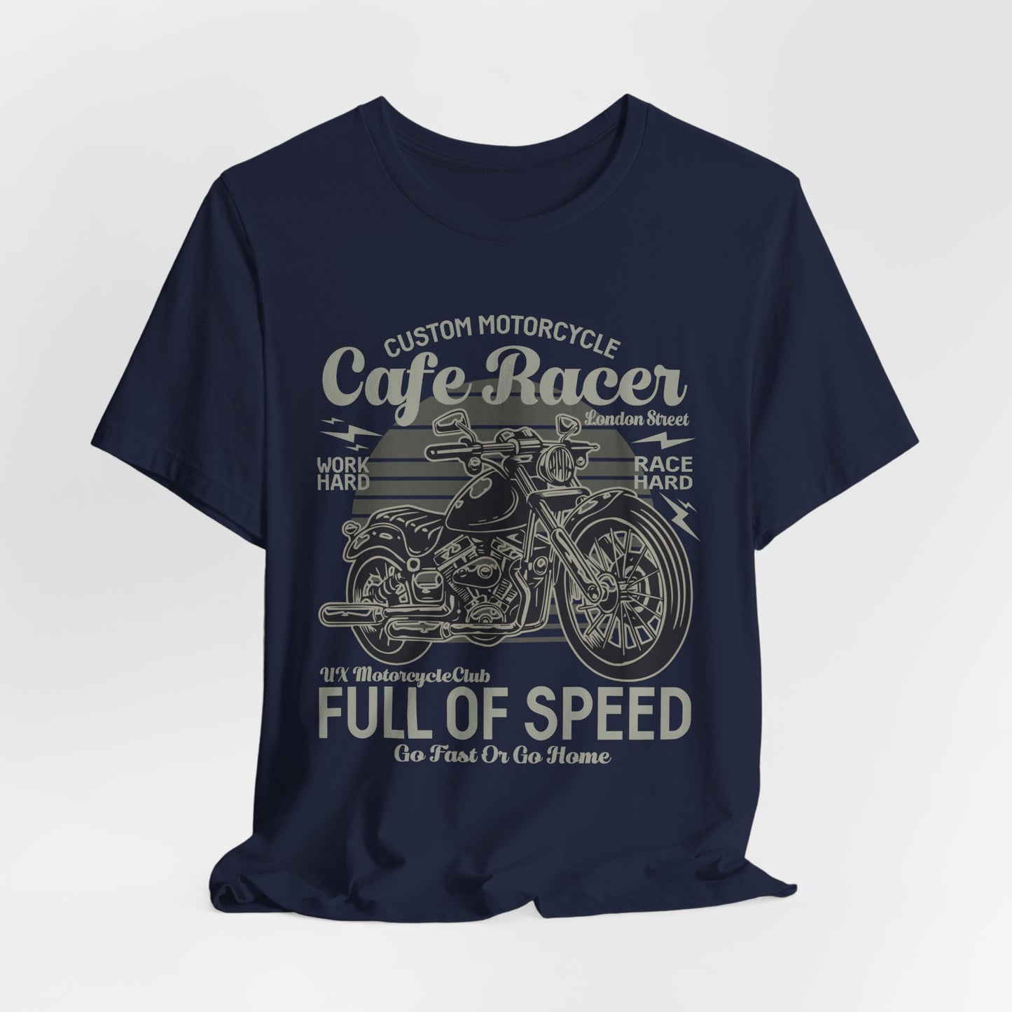 Custom Motorcycle, Cafe Racer - Unisex Jersey Short Sleeve Tee - 13295