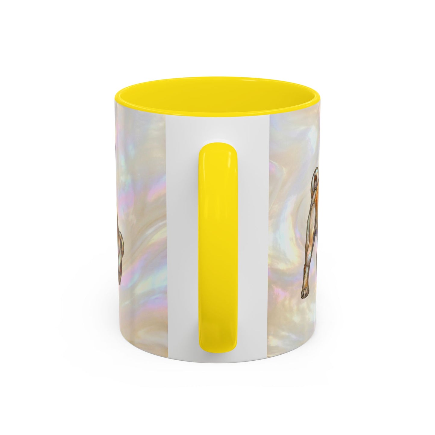 Personalized Pug Accent Coffee Mug –  Stained Glass Design (11/15oz) - 14547