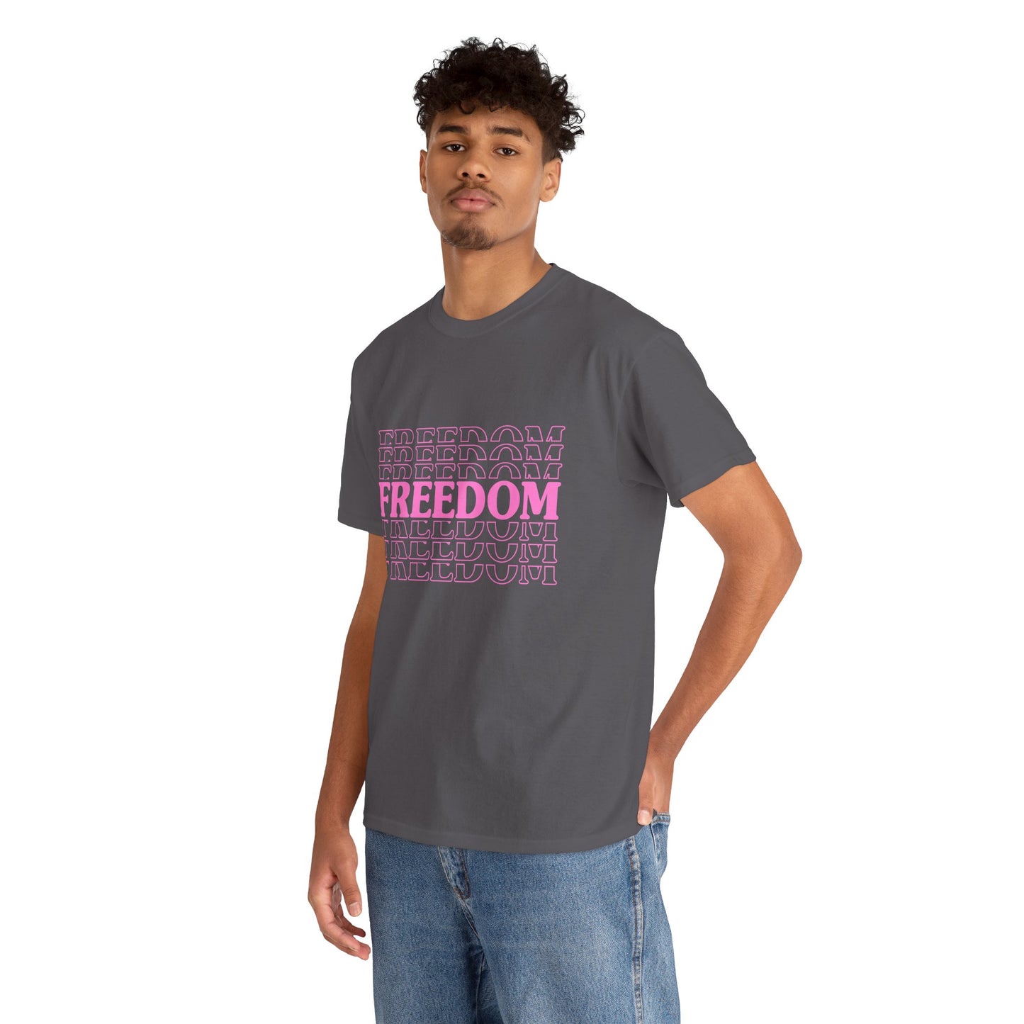 Bold Freedom Graphic Tee, Unisex Heavy Cotton Shirt, Casual Wear, Gift for Freedom Lovers, Statement T-Shirt, Everyday Essentials - 13518