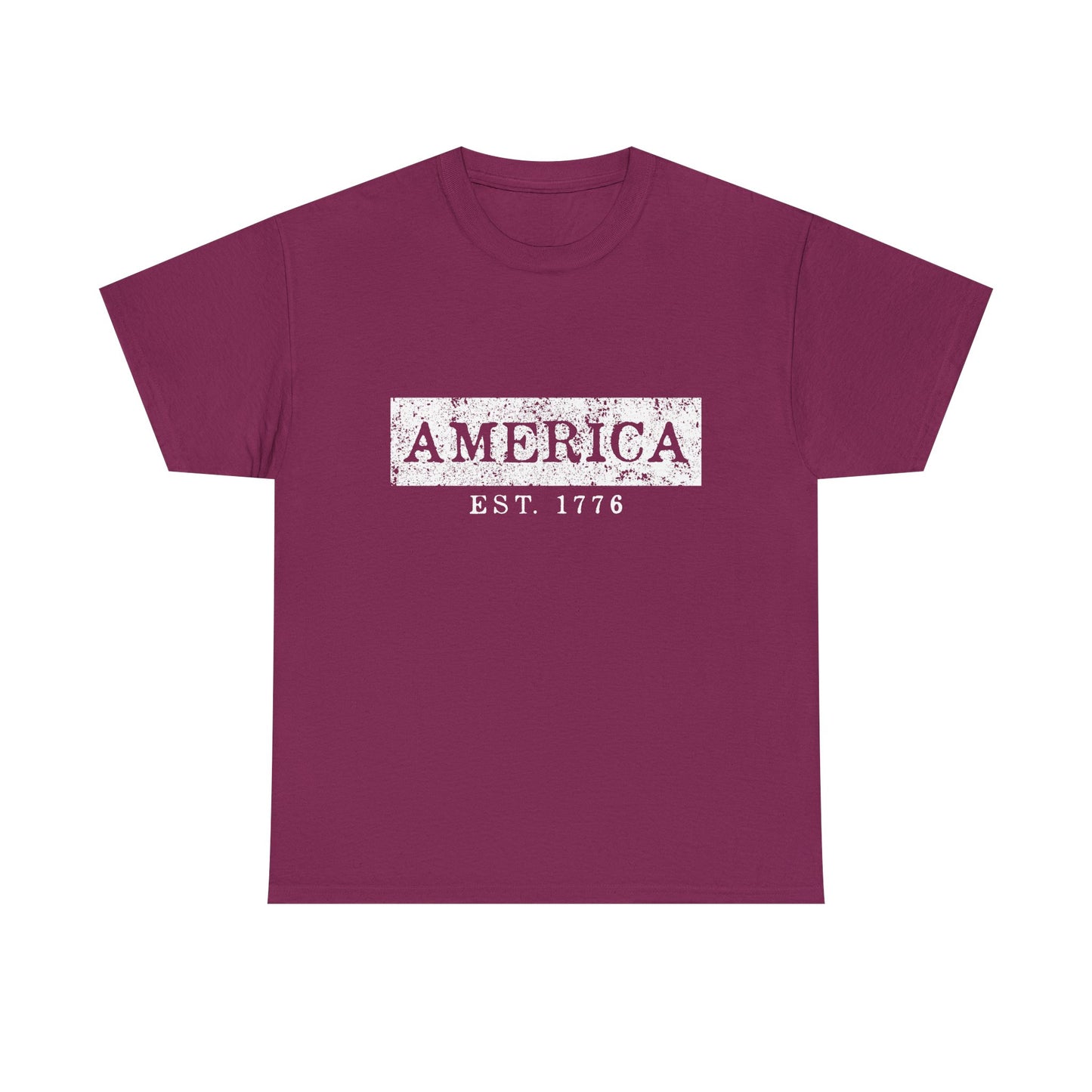 Patriotic Unisex Tee - America EST 1776, Vintage Style Shirt, Independence Day Gift, Casual Wear, Gifts for Him/Her - 13736