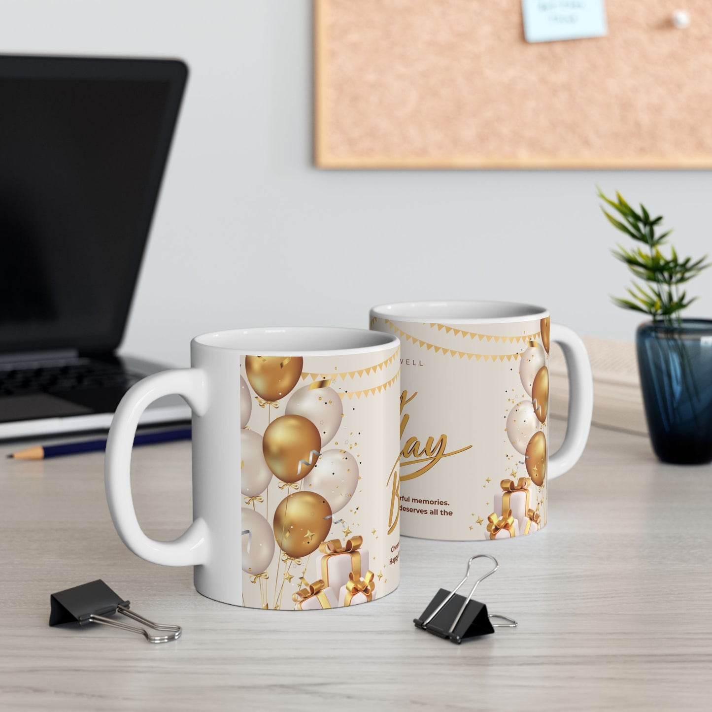 Happy Birthday Ceramic Mug, (11oz, 15oz) - 13983