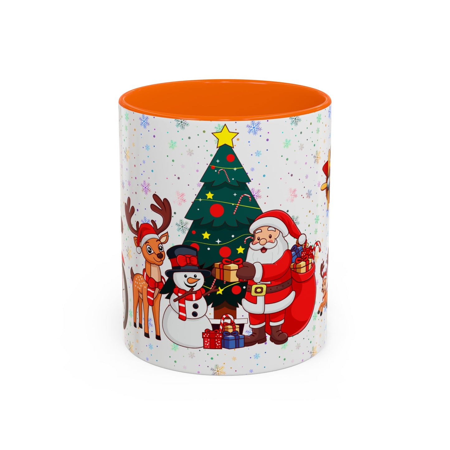 Christmas Party, Santa, Snowman & Reindeer - Accent Coffee Mug (11, 15oz) - 10429