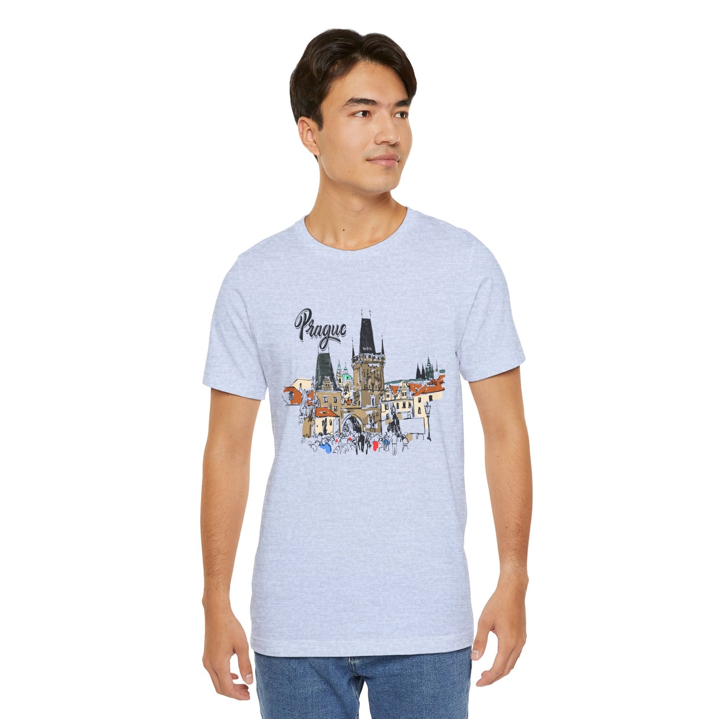 Prague Graphic Unisex Tee - Perfect Travel Souvenir - 12135