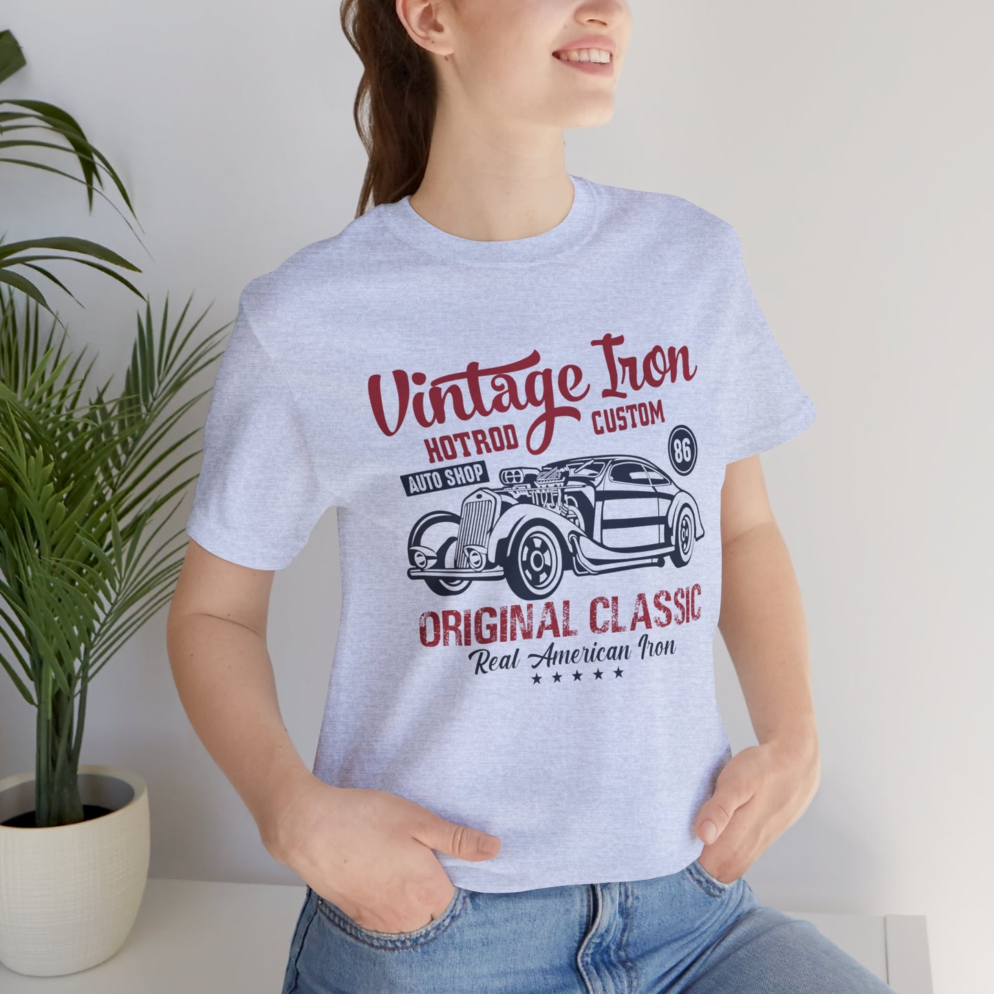 Vintage Iron, Hotrod Custom, Original Classic - Unisex Jersey Short Sleeve Tee - 12609