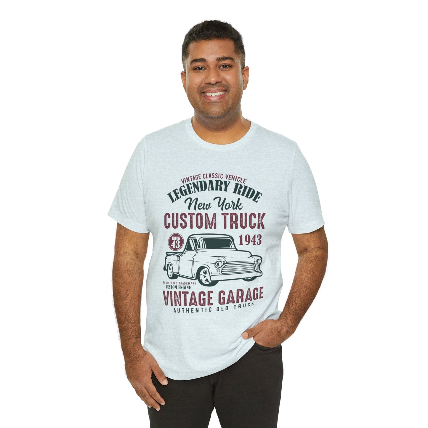 Vintage Classic Vehicle, Legendary Ride, New York Custom Truck - Unisex Jersey Short Sleeve Tee - 13033