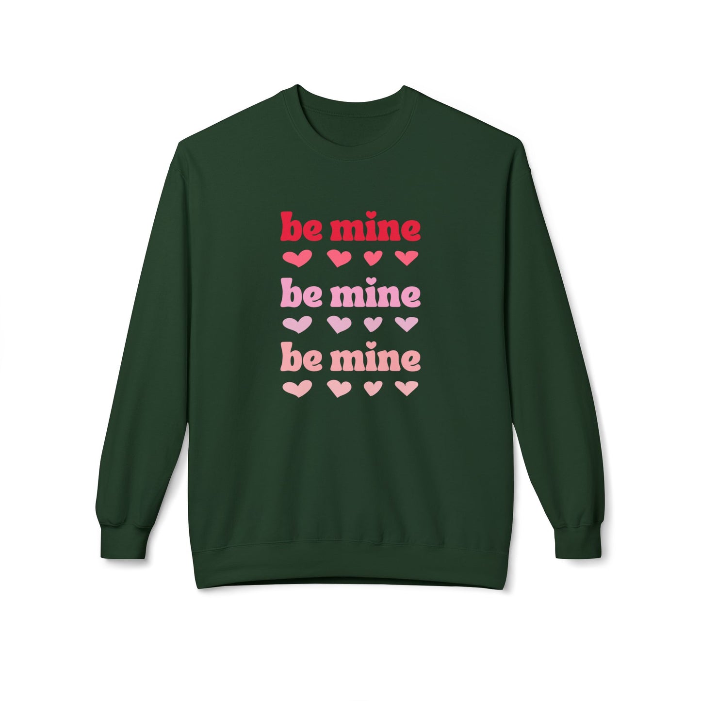 Valentine's, Be Mine - Unisex Midweight Softstyle Fleece Crewneck Sweatshirt - 11428