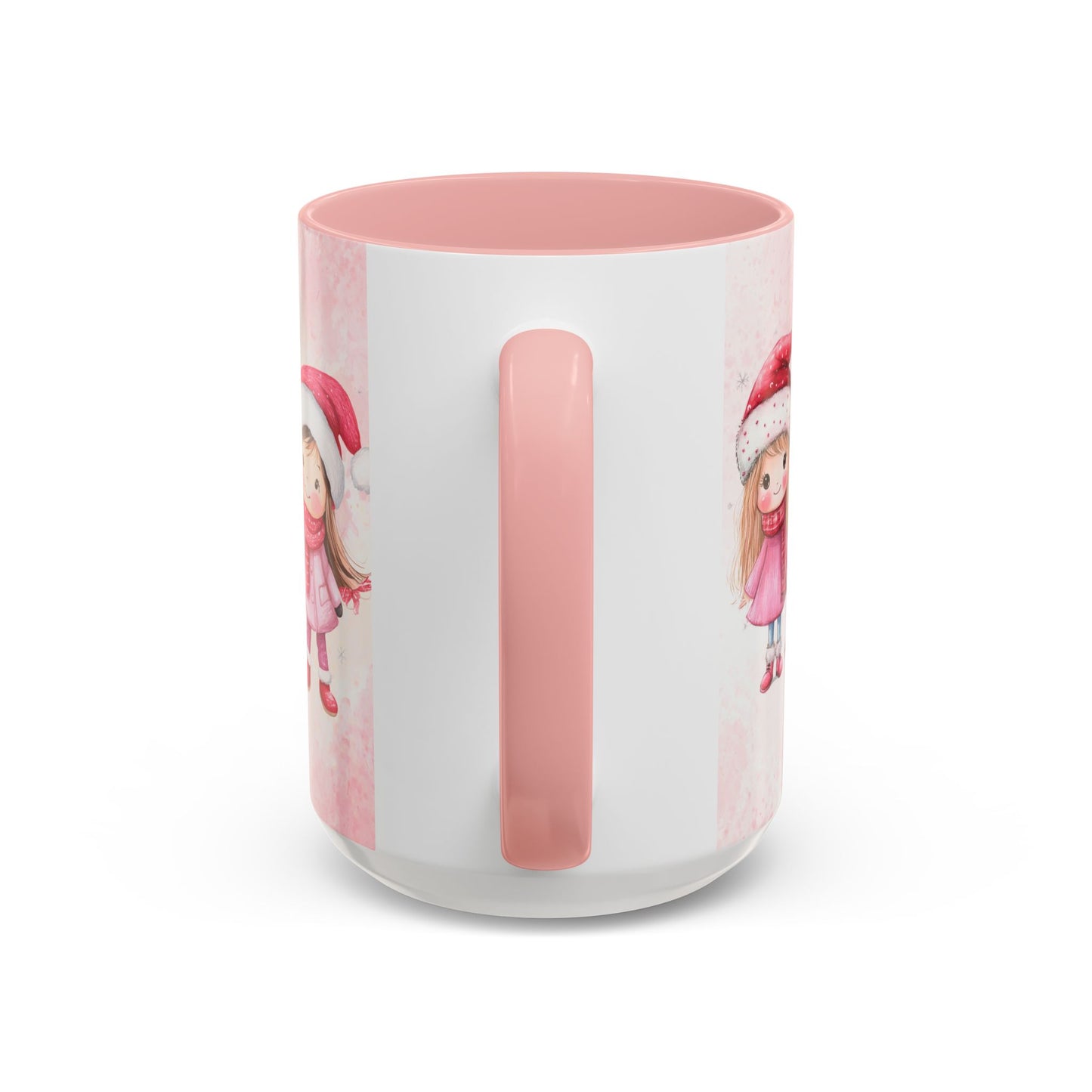 Amelia, Christmas Girl, Customizable - Accent Coffee Mug (11, 15oz) - 10144