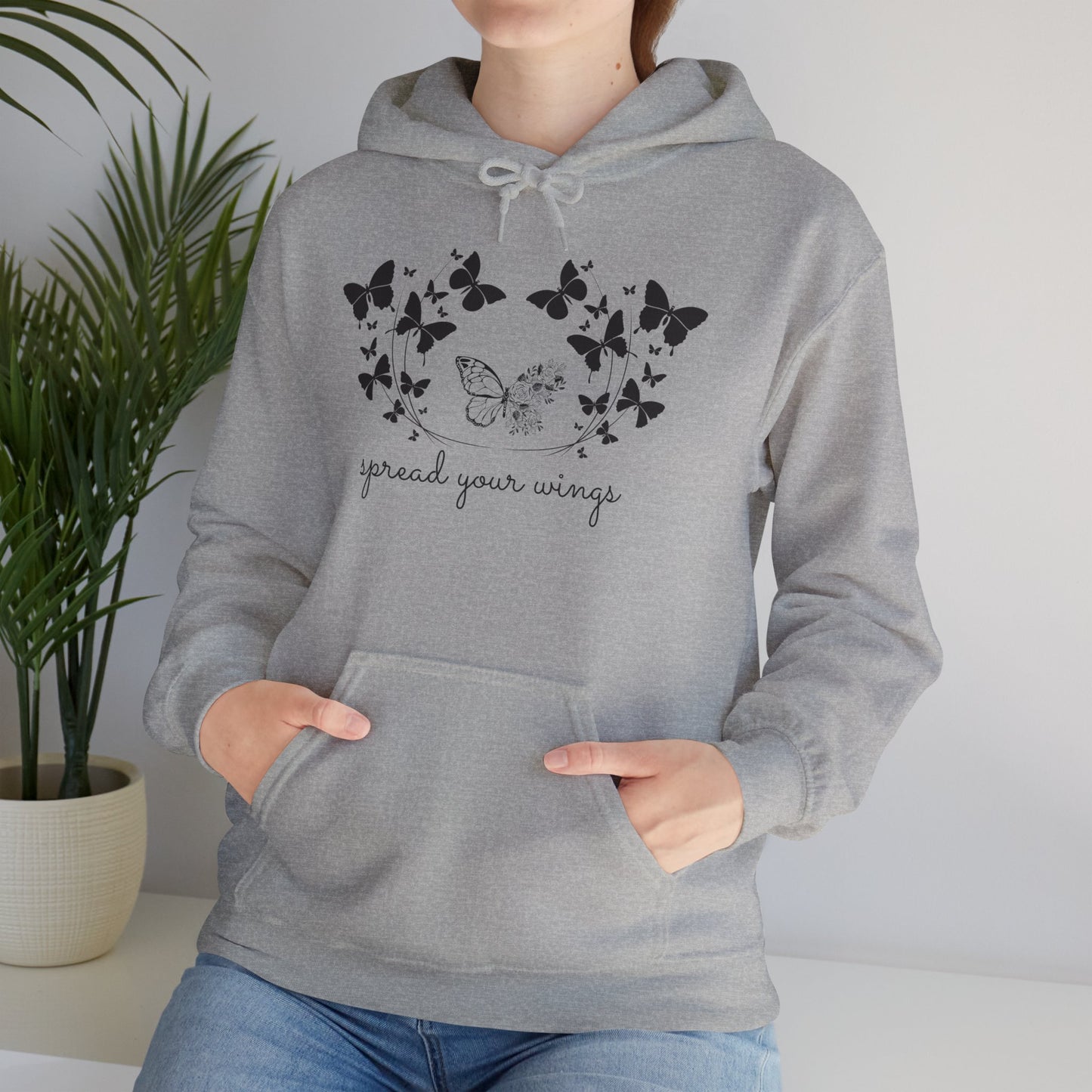 Butterfly, Spread Your Wings -  Unisex Heavy Blend™ Hooded Sweatshirt