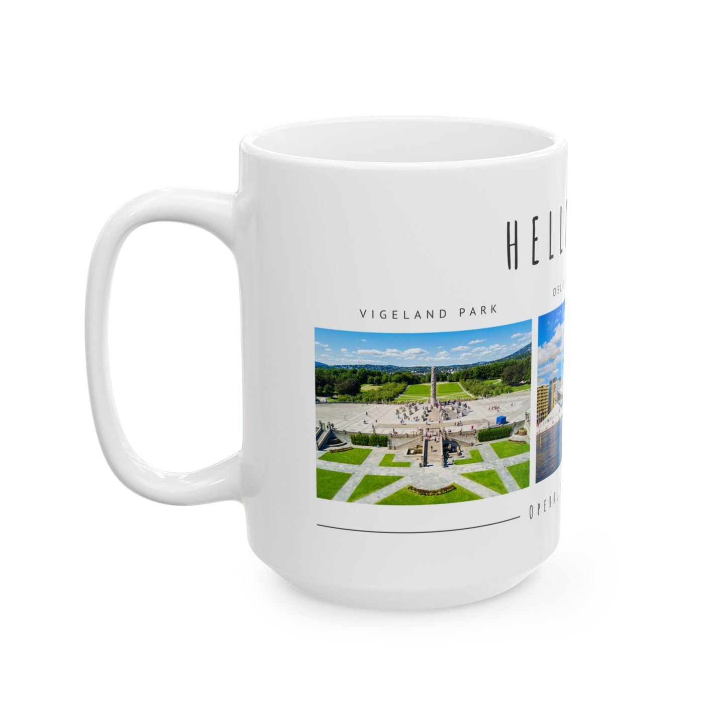 Hello Oslo Ceramic Mug - Perfect Gift for Travelers and Coffee Lovers - 11oz & 15oz - 12096