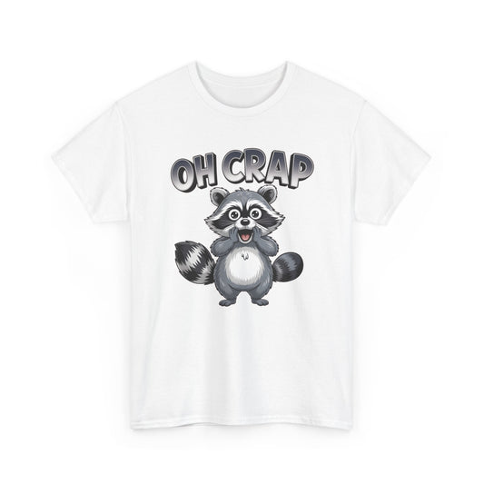 Funny Raccoon T-Shirt – “Oh Crap” Cute Meme Reaction Animal Tee Gift - 14855