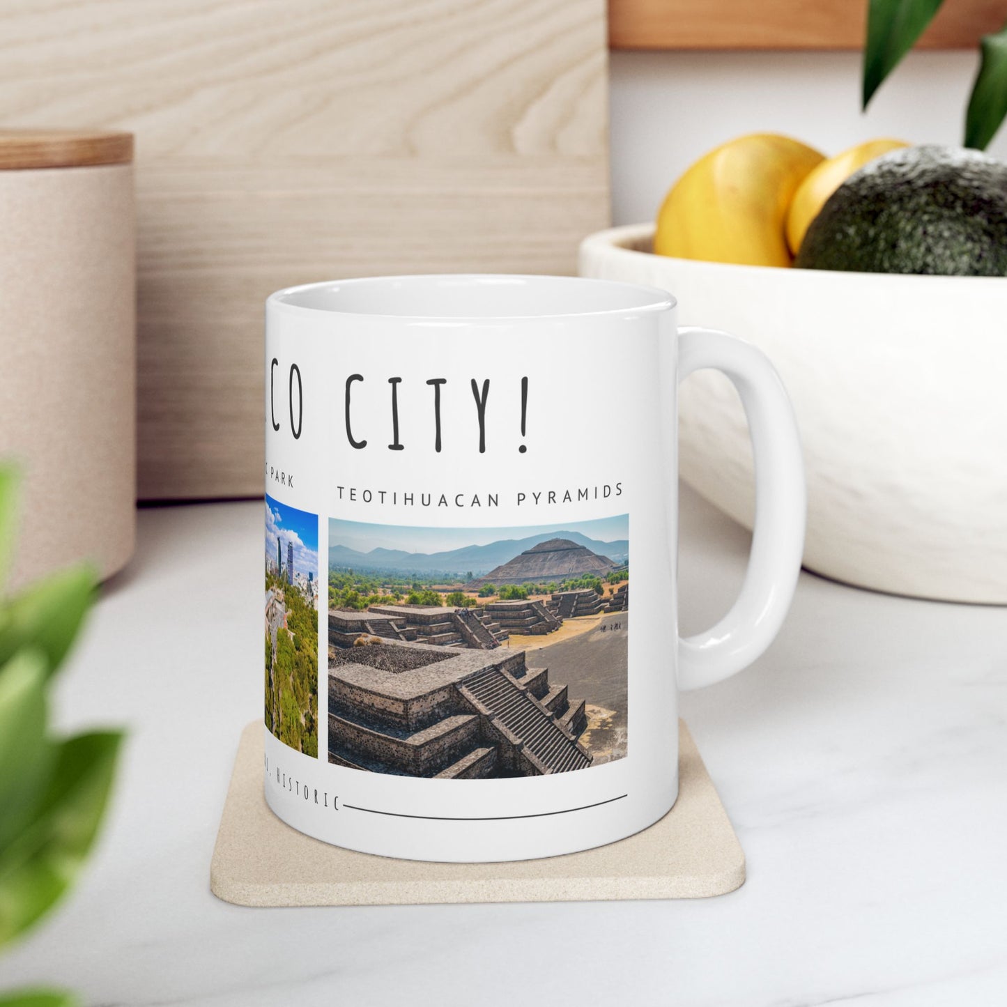 Hello Mexico City Ceramic Mug - 11oz & 15oz - Vibrant, Cultural Design - 12018