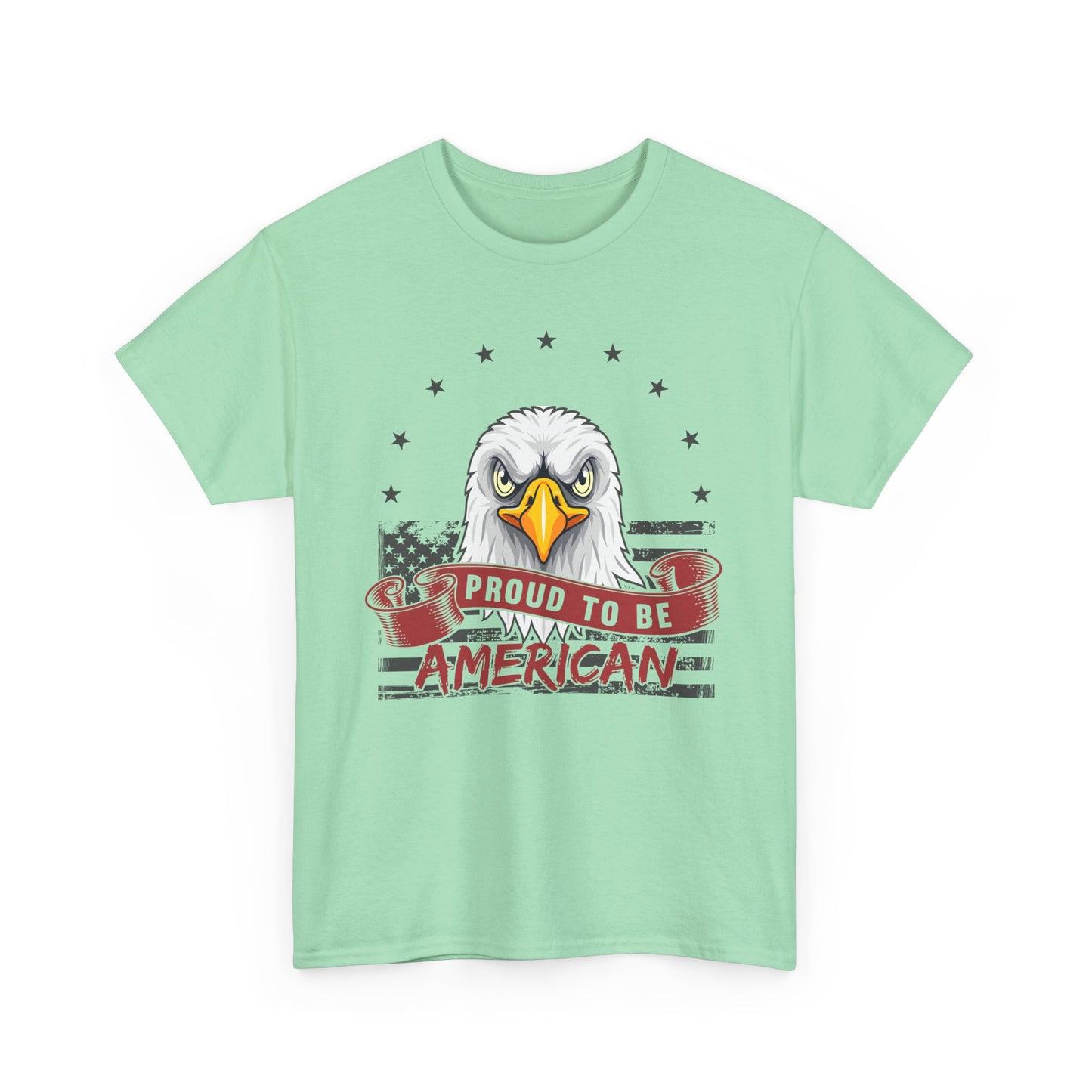 Proud to Be American Tee, Patriotic T-Shirt, USA Pride Shirt, Eagle Graphic Tee, Independence Day Gift, 4th of July Apparel - 13785