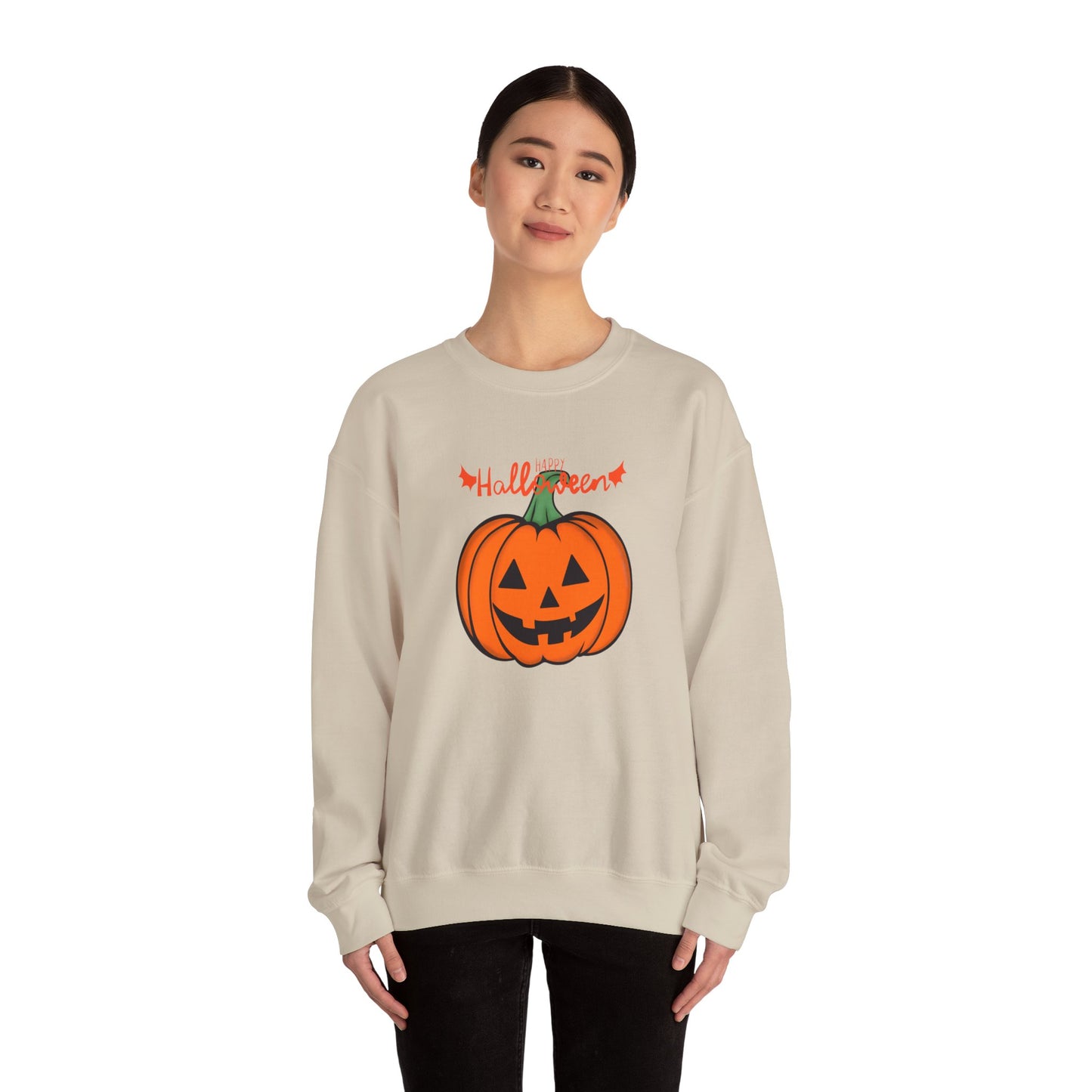 Happy Halloween, Big Pumpkin - Unisex Heavy Blend™ Crewneck Sweatshirt