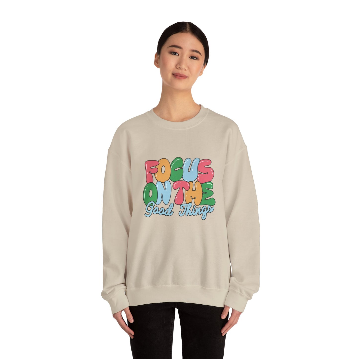 Focus On The Goog Things - Unisex Heavy Blend™ Crewneck Sweatshirt