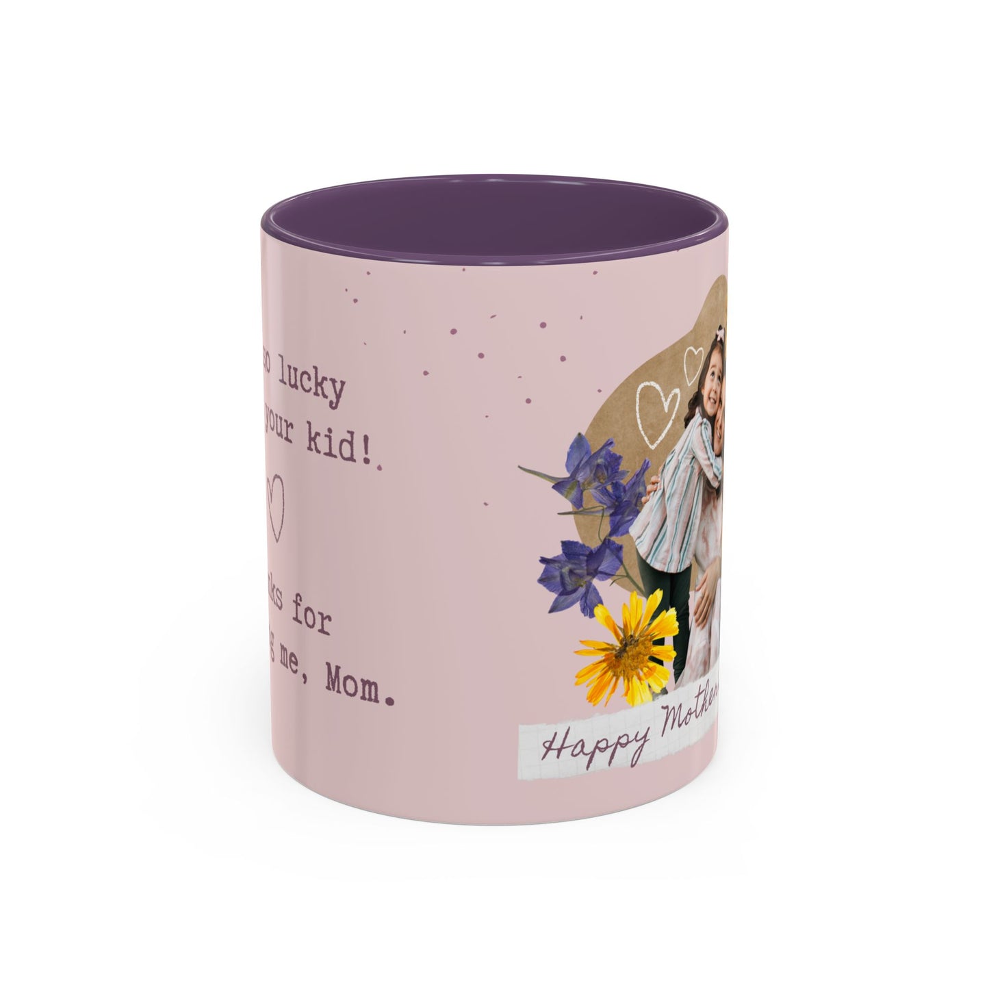 Flower Power Happy Mother's Day Coffee Mug, Photo Customizable - 11oz & 15oz - 12279
