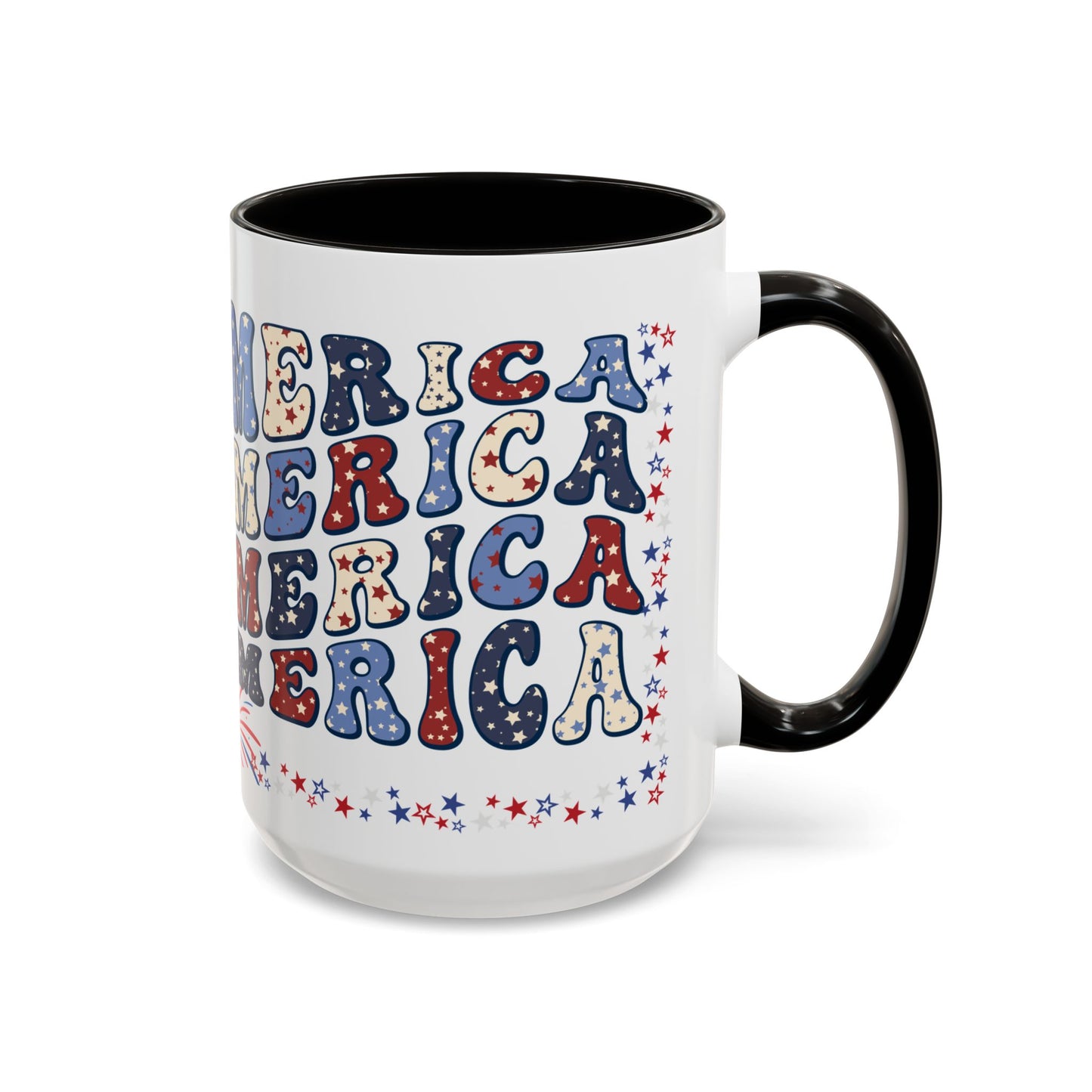 July 4, Red & Blue, Colorful Mugs, 11oz - 10590