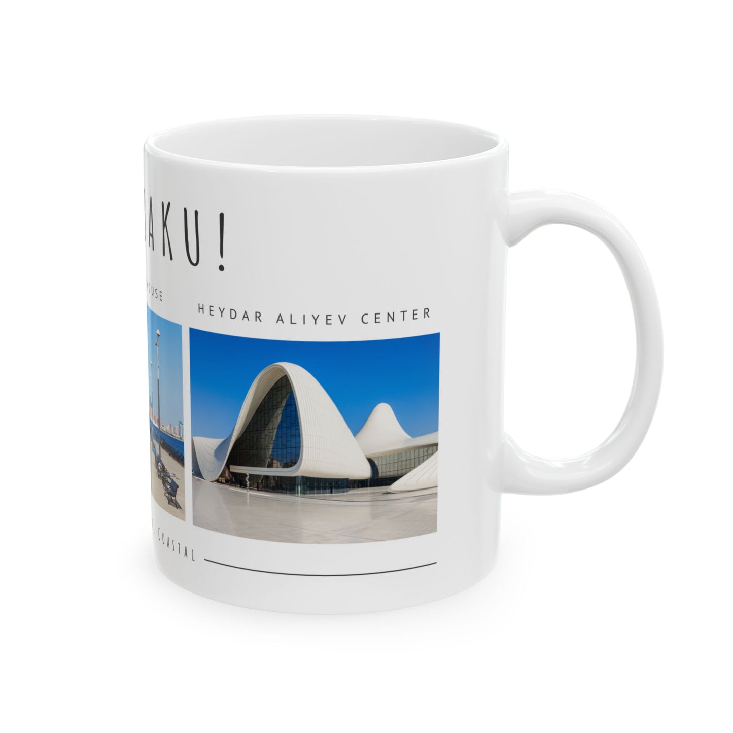 Hello Baku! Scenic Ceramic Mug - 11oz & 15oz - Perfect Gift for Travelers & City Lovers - 12237