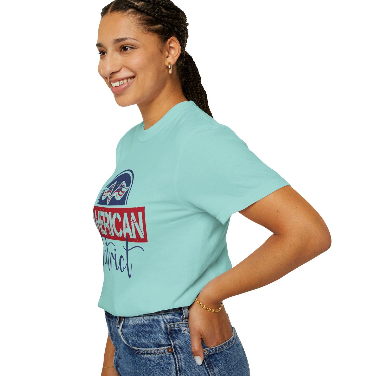 American Patriot Garment-Dyed T-Shirt, USA Pride Tee, 4th of July Shirt, Americana Apparel, Unisex Casual Wear - 13813