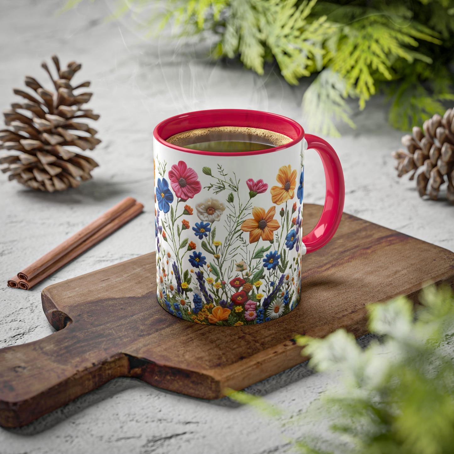 Wild and Free: Wildflower Colorful Mugs, 11oz