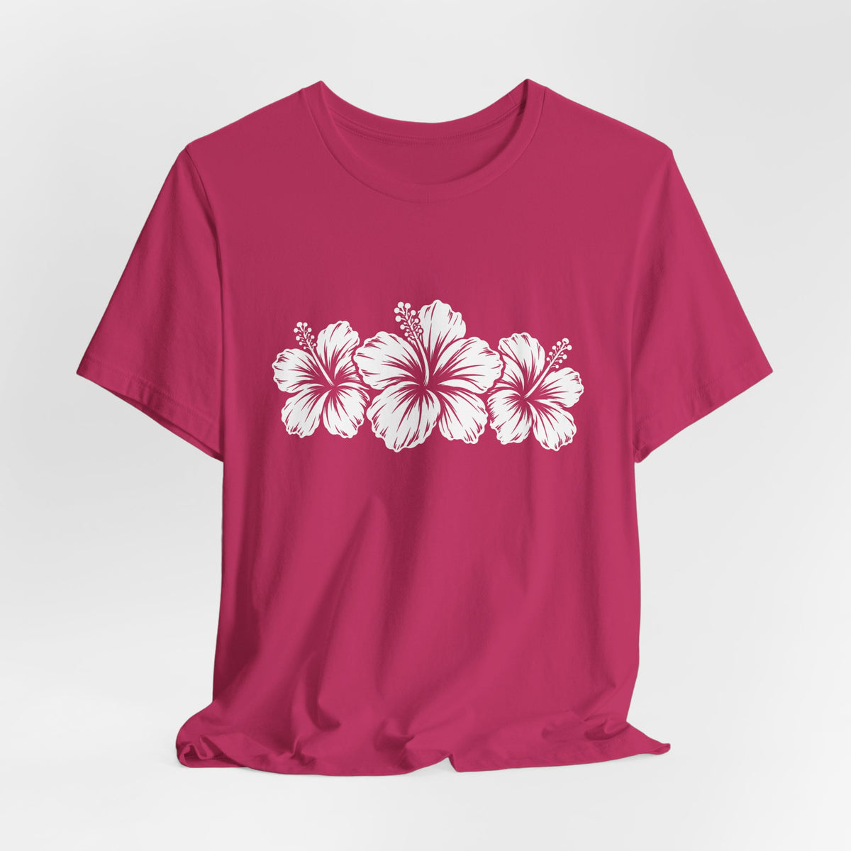 Hibiscus Floral T-Shirt,  Tropical Flower Graphic Tee - 14995
