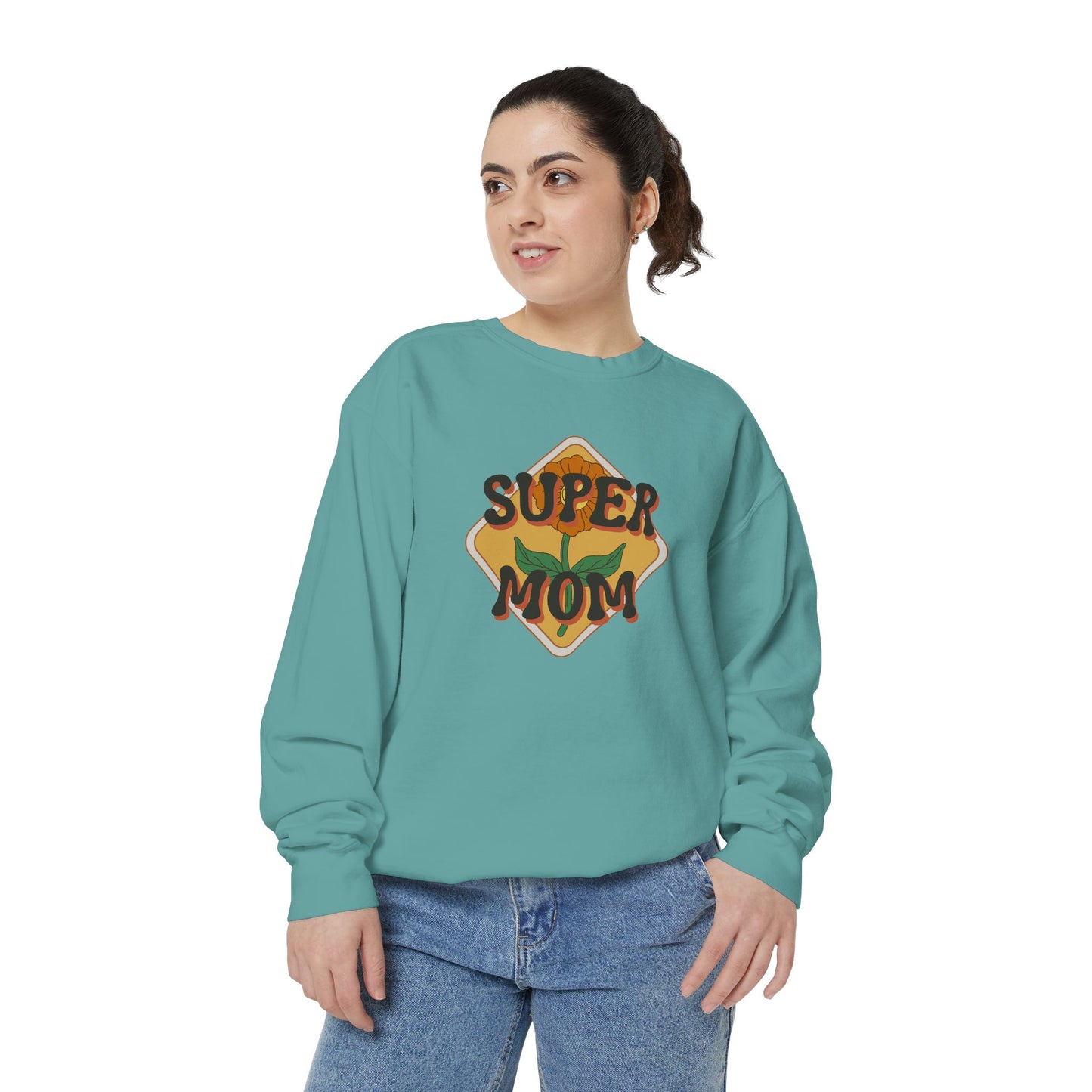 Super Mom Unisex Garment-Dyed Sweatshirt - 11888