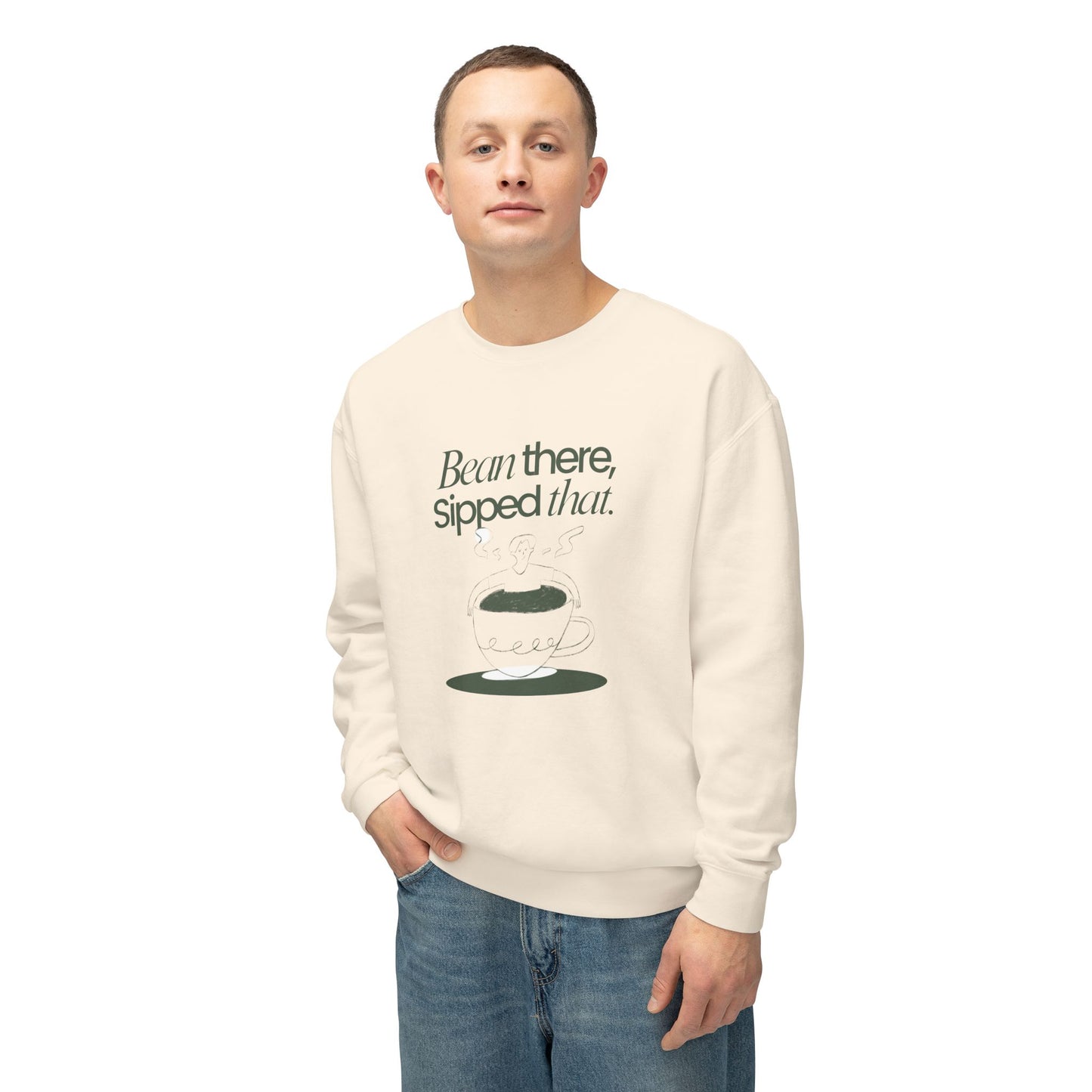 Coffee, Bean There, Sipped That - Unisex Lightweight Crewneck Sweatshirt - 11312