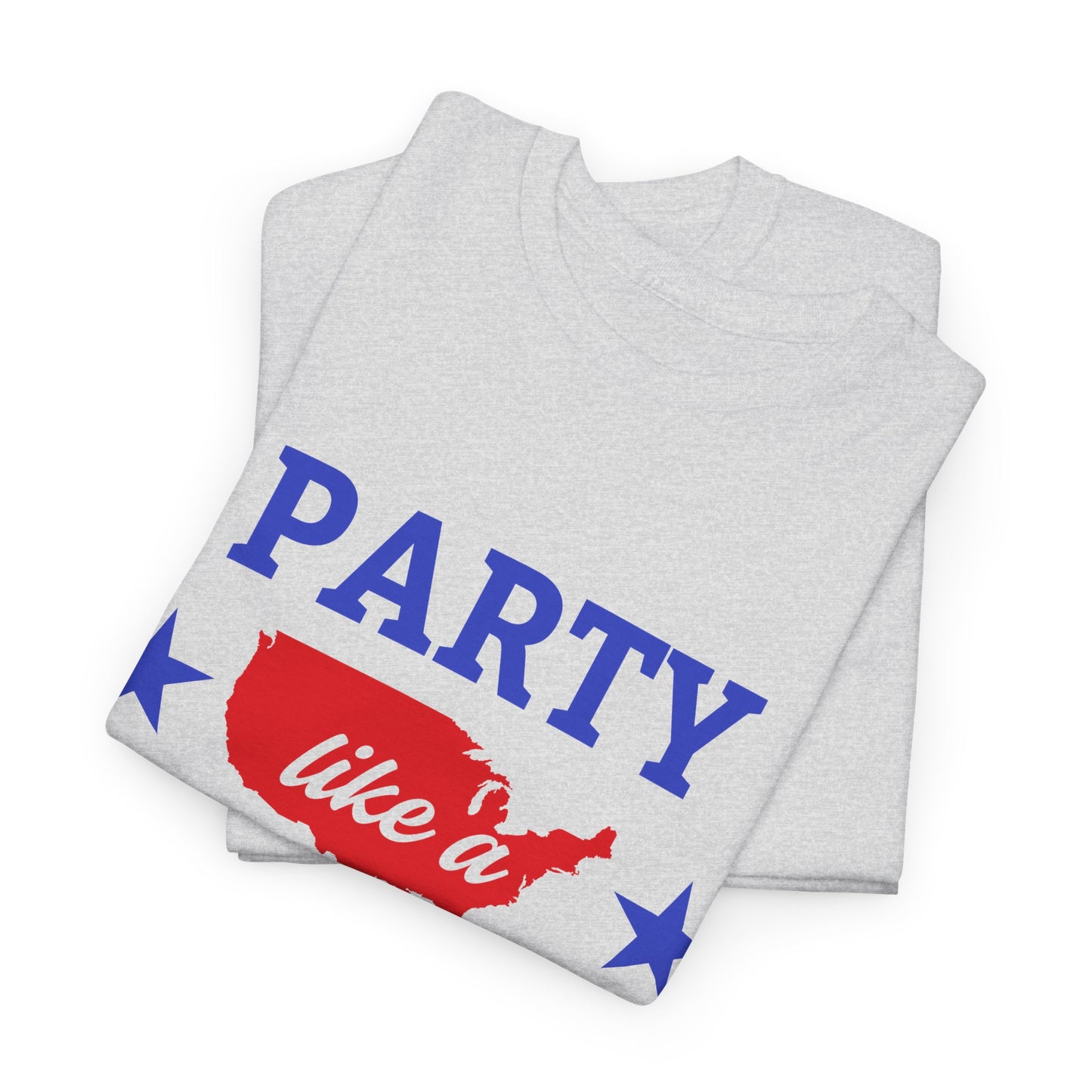 Patriotic Party Tee - Celebrate Independence, Fun Gatherings, BBQs, Gift for Patriots, Unisex Heavy Cotton T-shirt - 13732