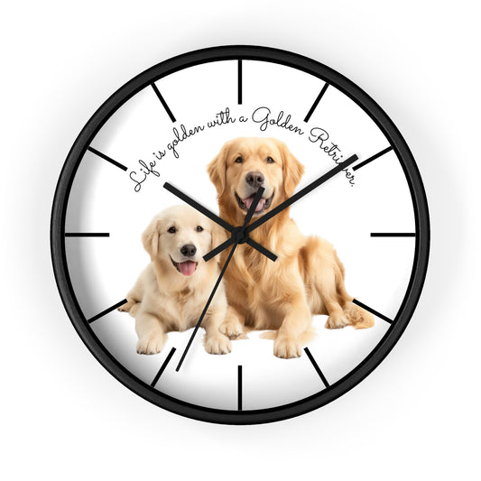 Life is Golden with a Golden Retriever - Wall Clock - 10502