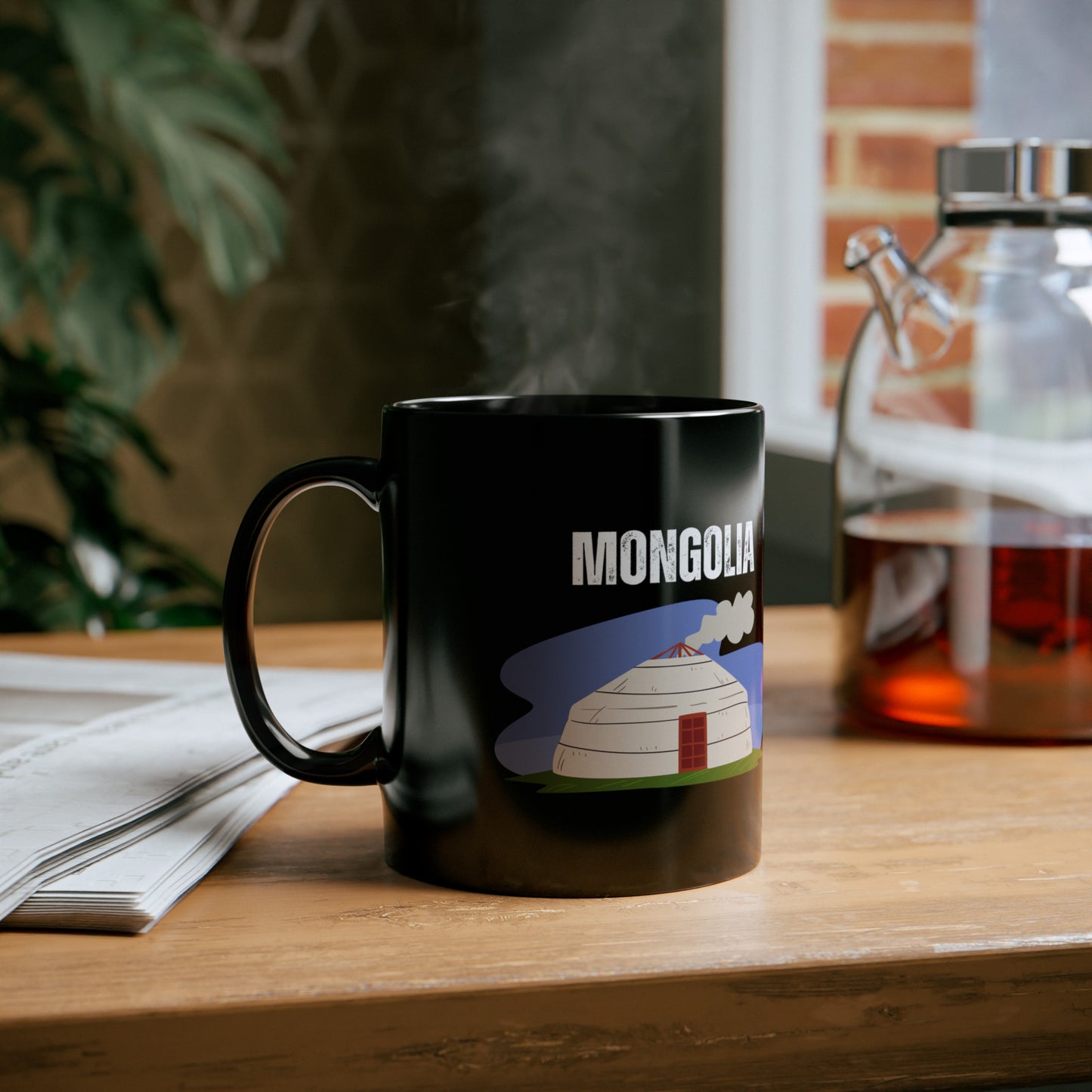 Mongol Ger | Mongolia|  Black Mug