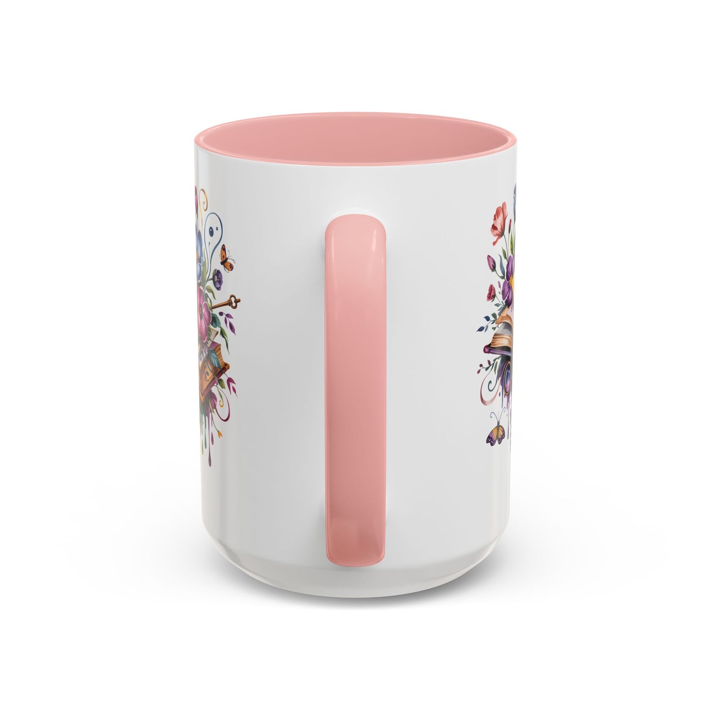 Floral Storybook Coffee Mug – Open Book with Flowers, Book Lover Gift (11oz / 15oz) - 14829