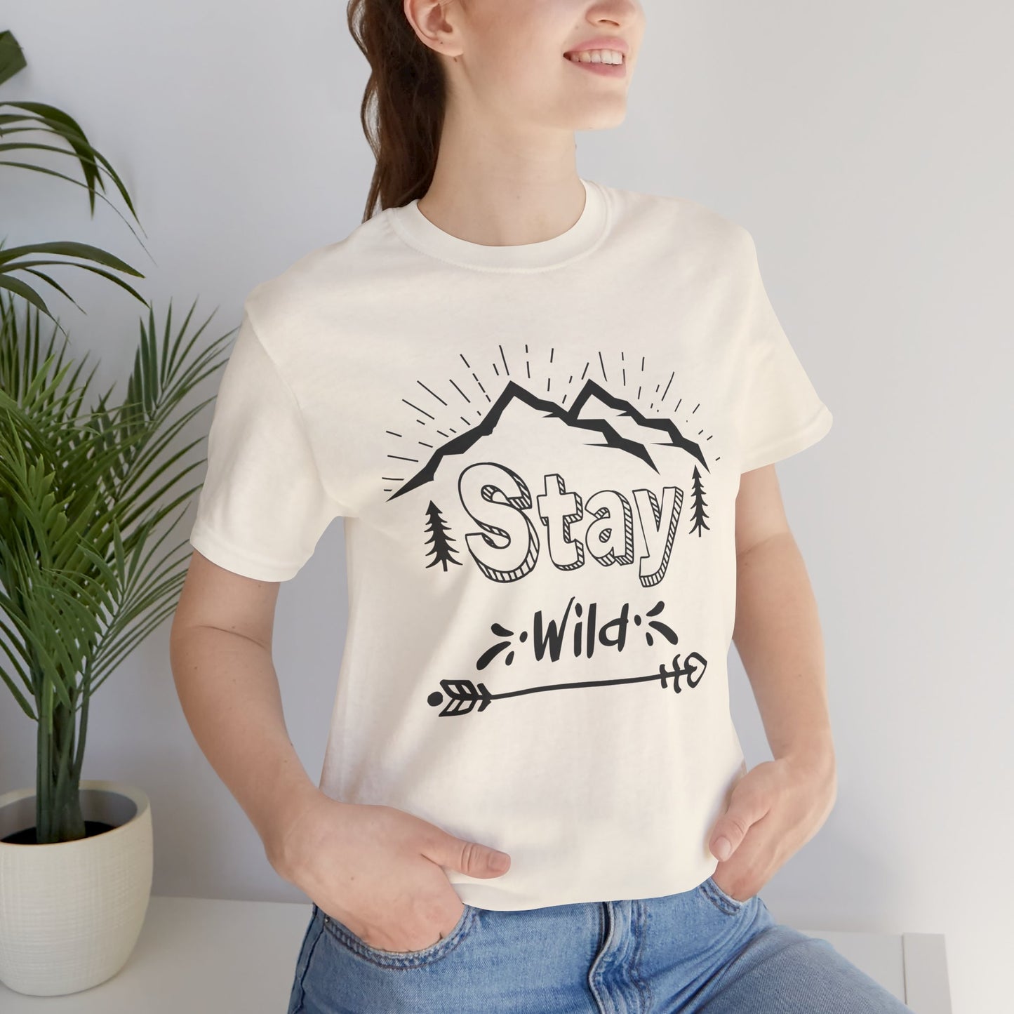 Camping: Stay Wild - Unisex Jersey Short Sleeve Tee - 12589