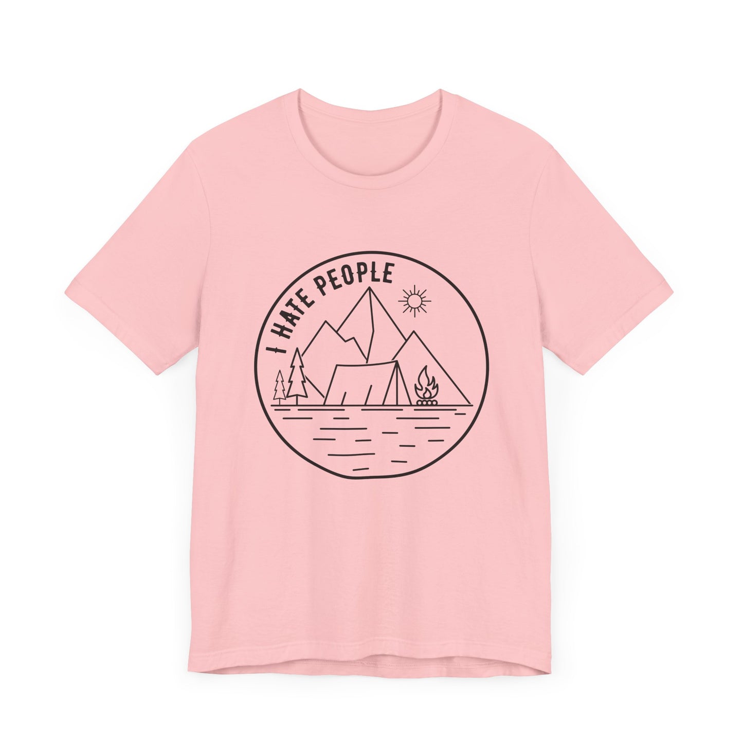 Camping: I Hate People - Unisex Jersey Short Sleeve Tee - 12636