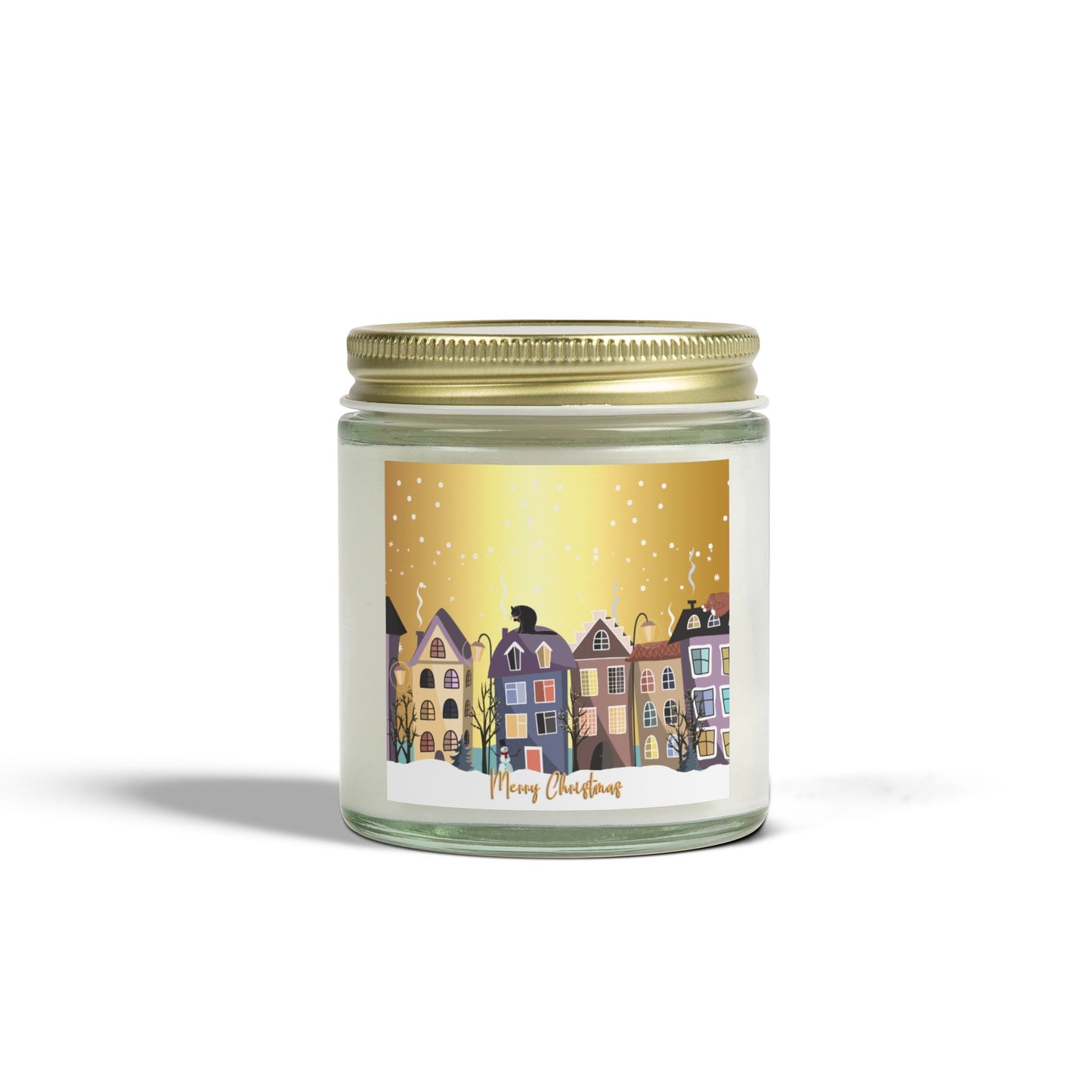 Merry Christmas - Scented Candles, Coconut Apricot Wax (4oz, 9oz) - 10234