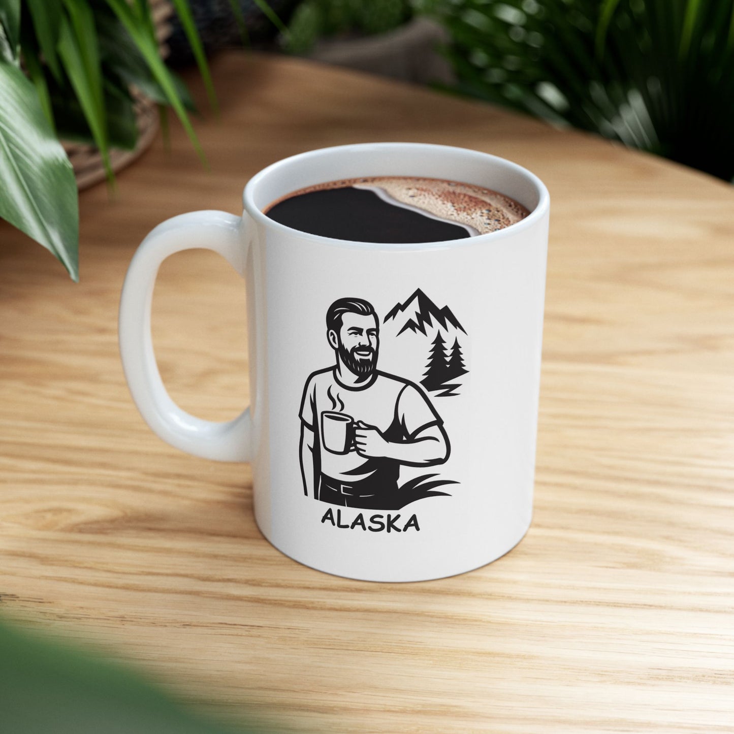 "Alaska: The land of the midnight sun... and endless cups of coffee." Ceramic Mug - 11oz & 15oz - 12995