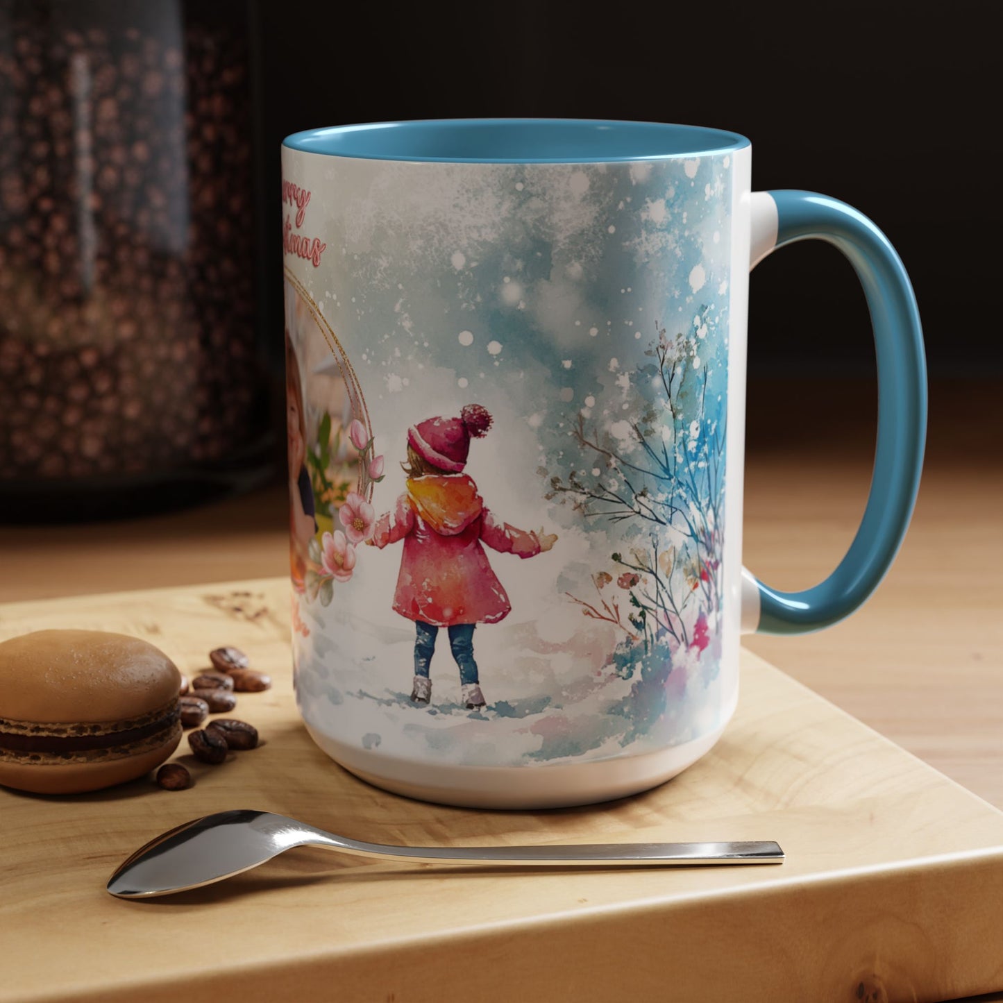 Chloe, Merry Christmas, For Girls, Customizable  - Accent Coffee Mug (11, 15oz) - 10150