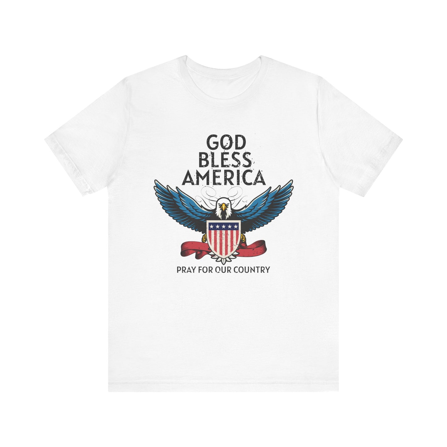 God Bless America Unisex Tee | Patriotic Shirt, American Eagle Design, Casual Wear, Independence Day, Gifts for Veterans - 13786