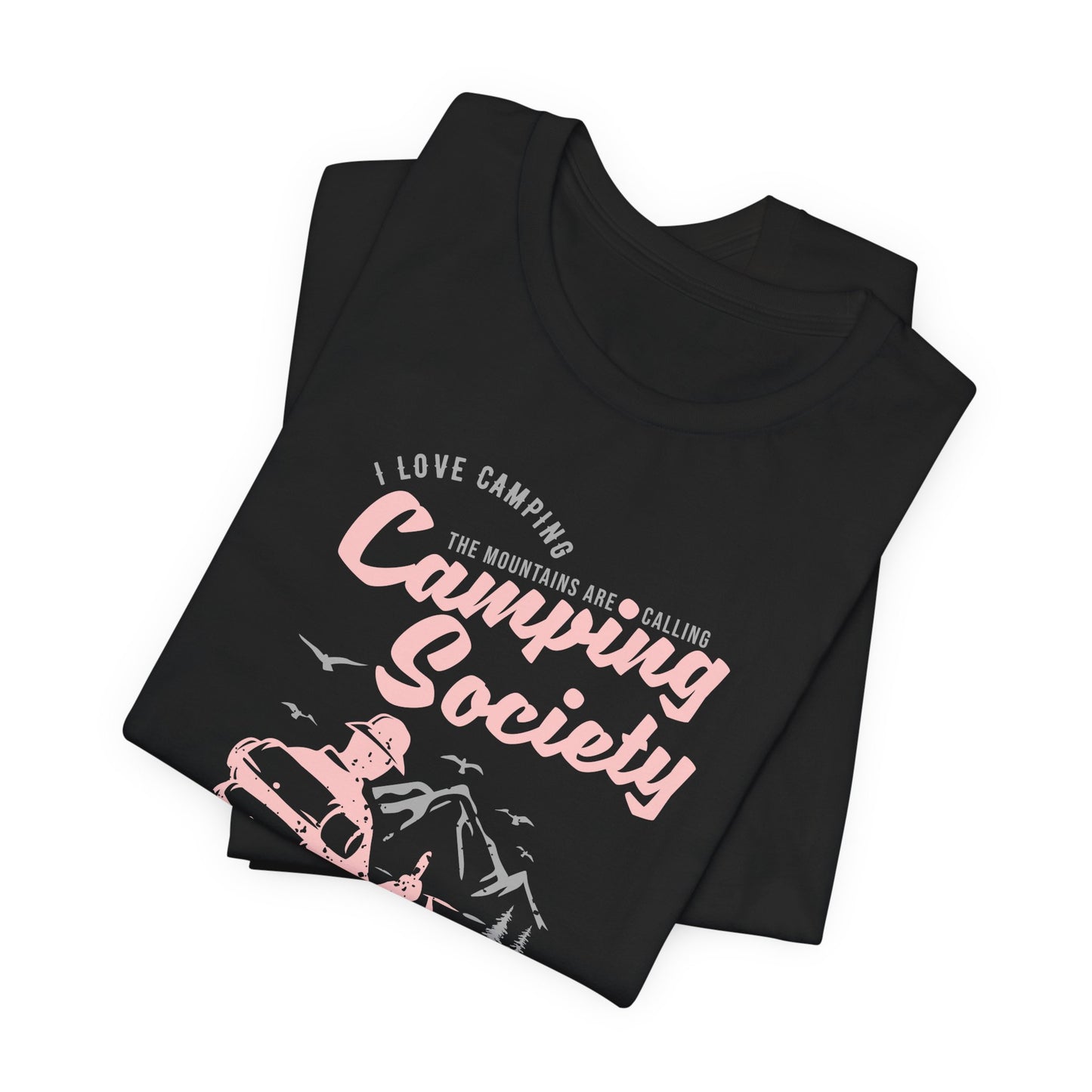 I Love Camping, Camping Society, Let's Sleep Under The Stars - Unisex Jersey Short Sleeve Tee - 12566
