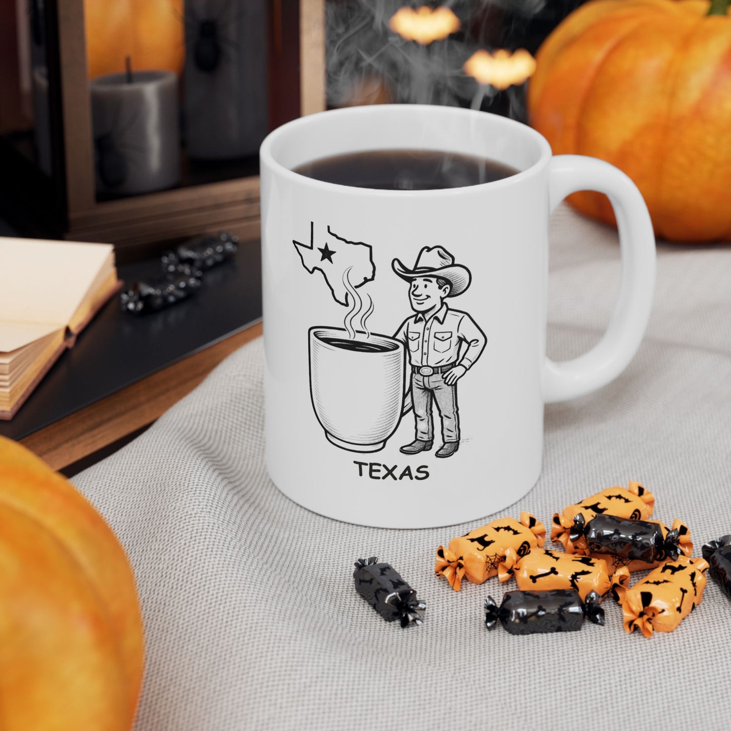 "Texas: Where everything is bigger, including the coffee cups." Ceramic Mug | 11oz & 15oz - 12675