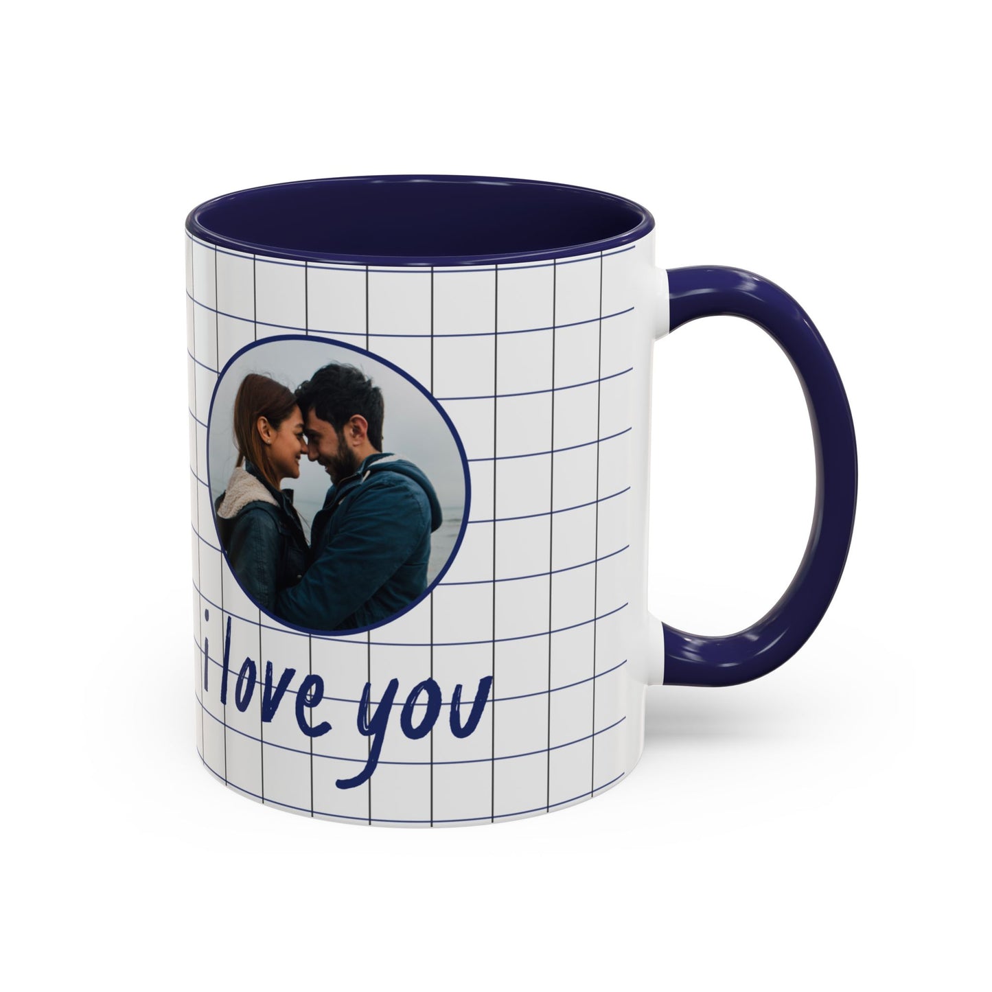 You+Me=We, I Love You, Couple's Photo Customizable - Accent Coffee Mug (11, 15oz) - 11077