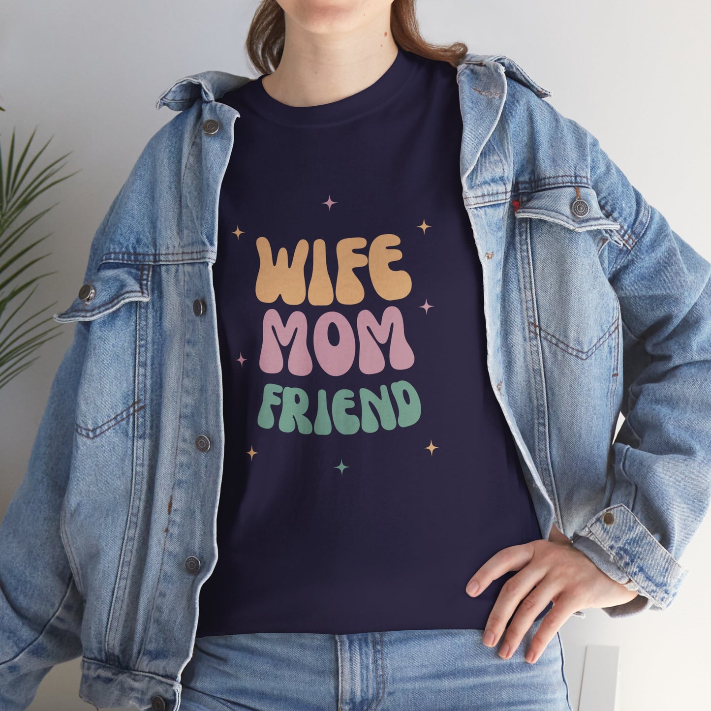 Wife Mom Friend Heavy Cotton Tee | Perfect Gift for Moms & Friends - 12462