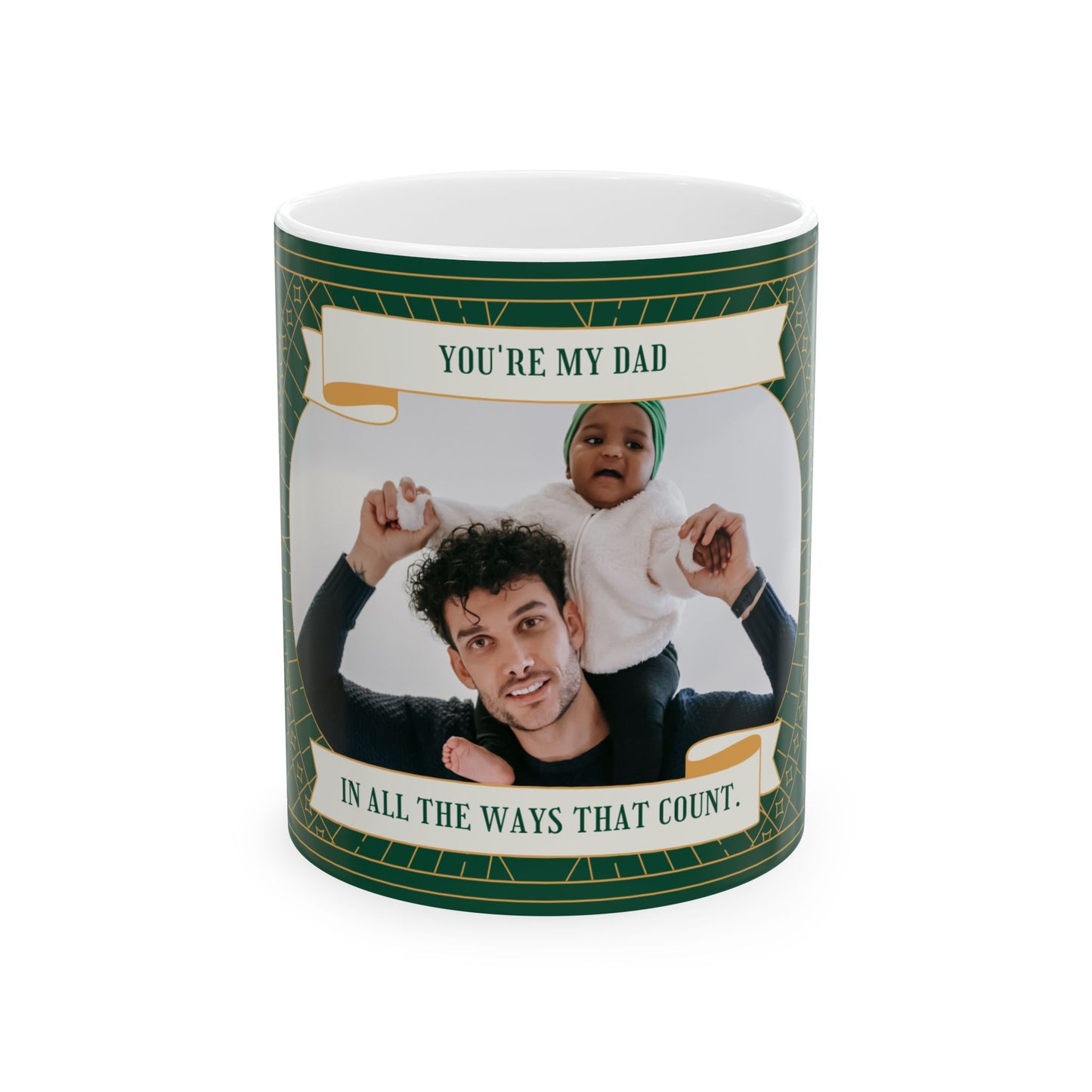 Ceramic Mug for Dad - You're My Dad in All the Ways That Count, Gift for Father's Day, Coffee Lover, Customizable Mug - 14061