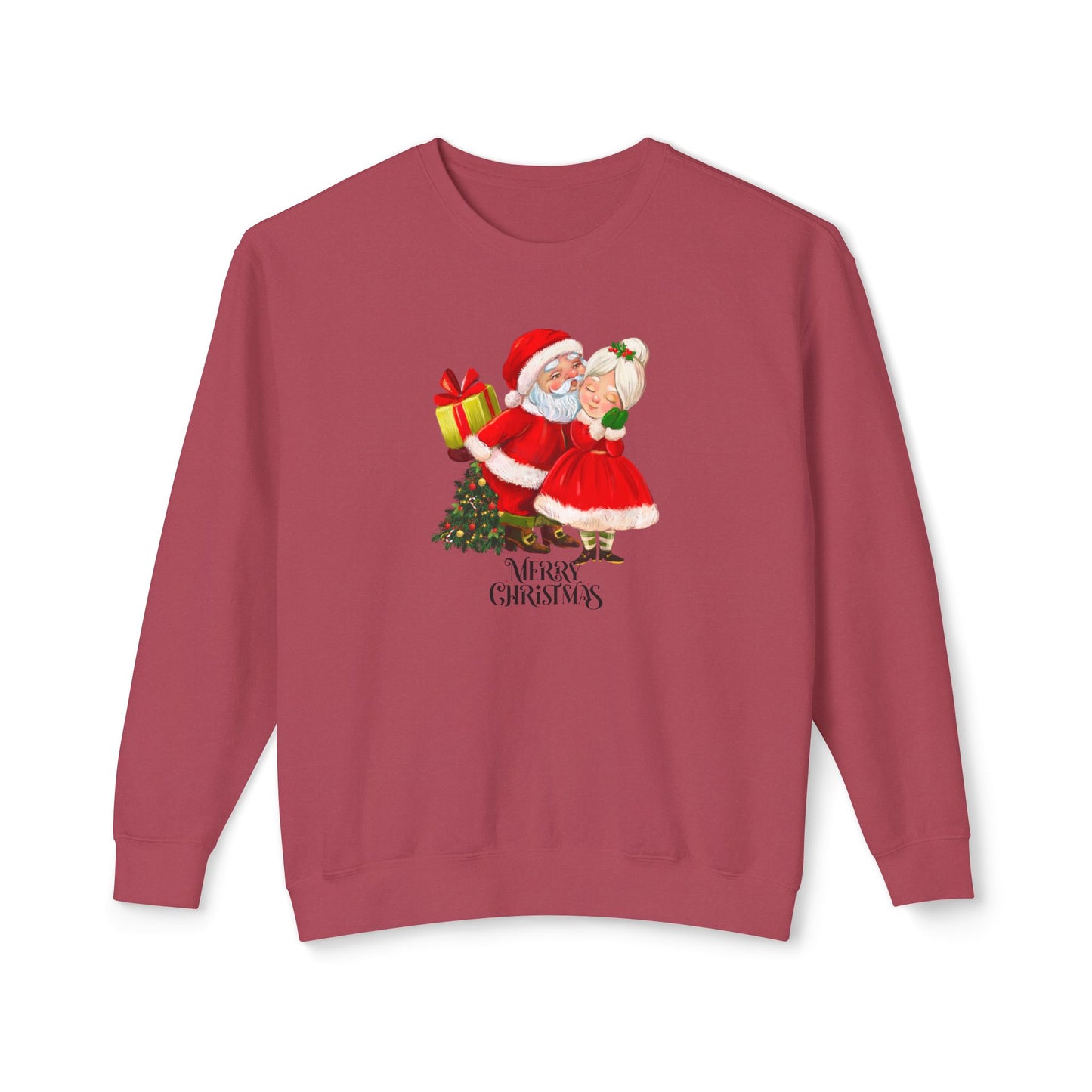 Santa & His Partner - Unisex Lightweight Crewneck Sweatshirt - 10028