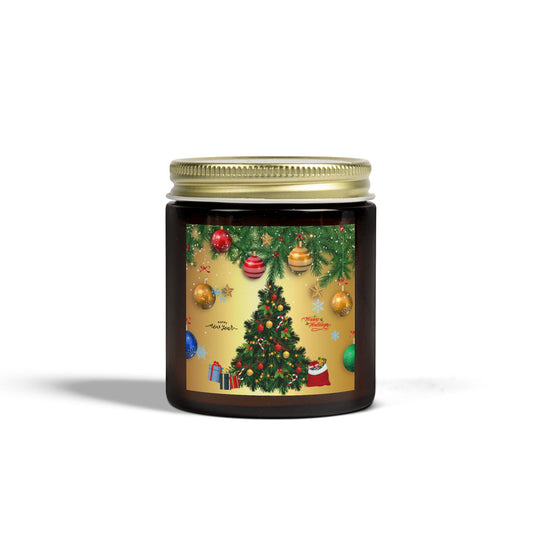 Christmas Tree - Scented Candles, Coconut Apricot Wax (4oz, 9oz)